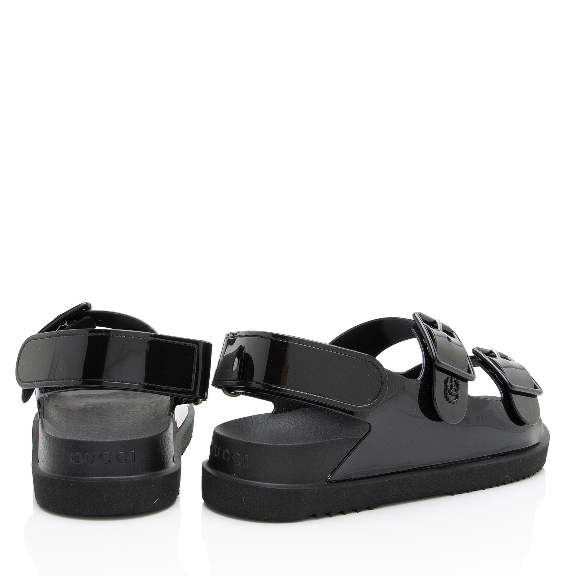 Gucci Rubber Double G Dad Sandals - Size 7 / 37