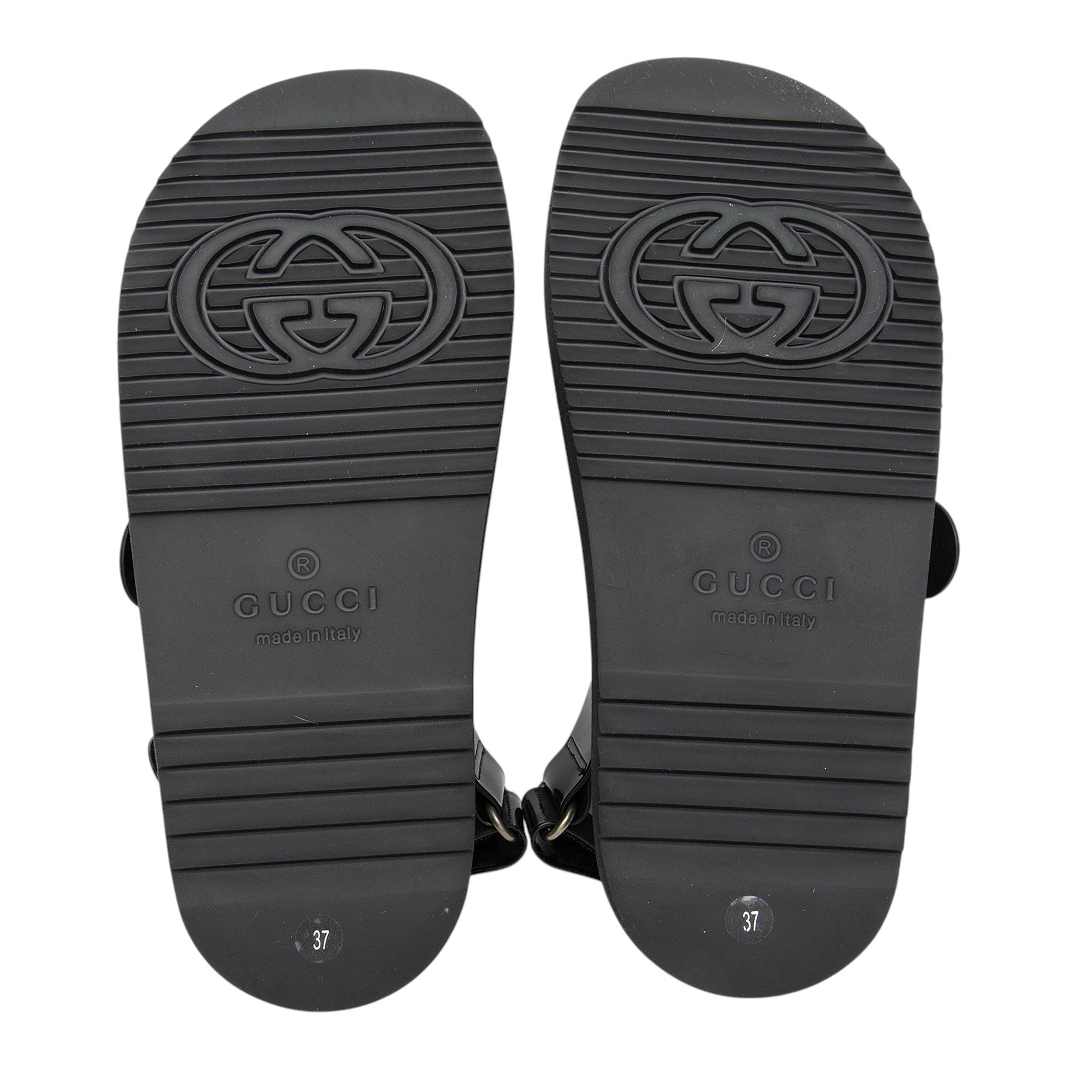 Gucci Rubber Double G Dad Sandals - Size 7 / 37