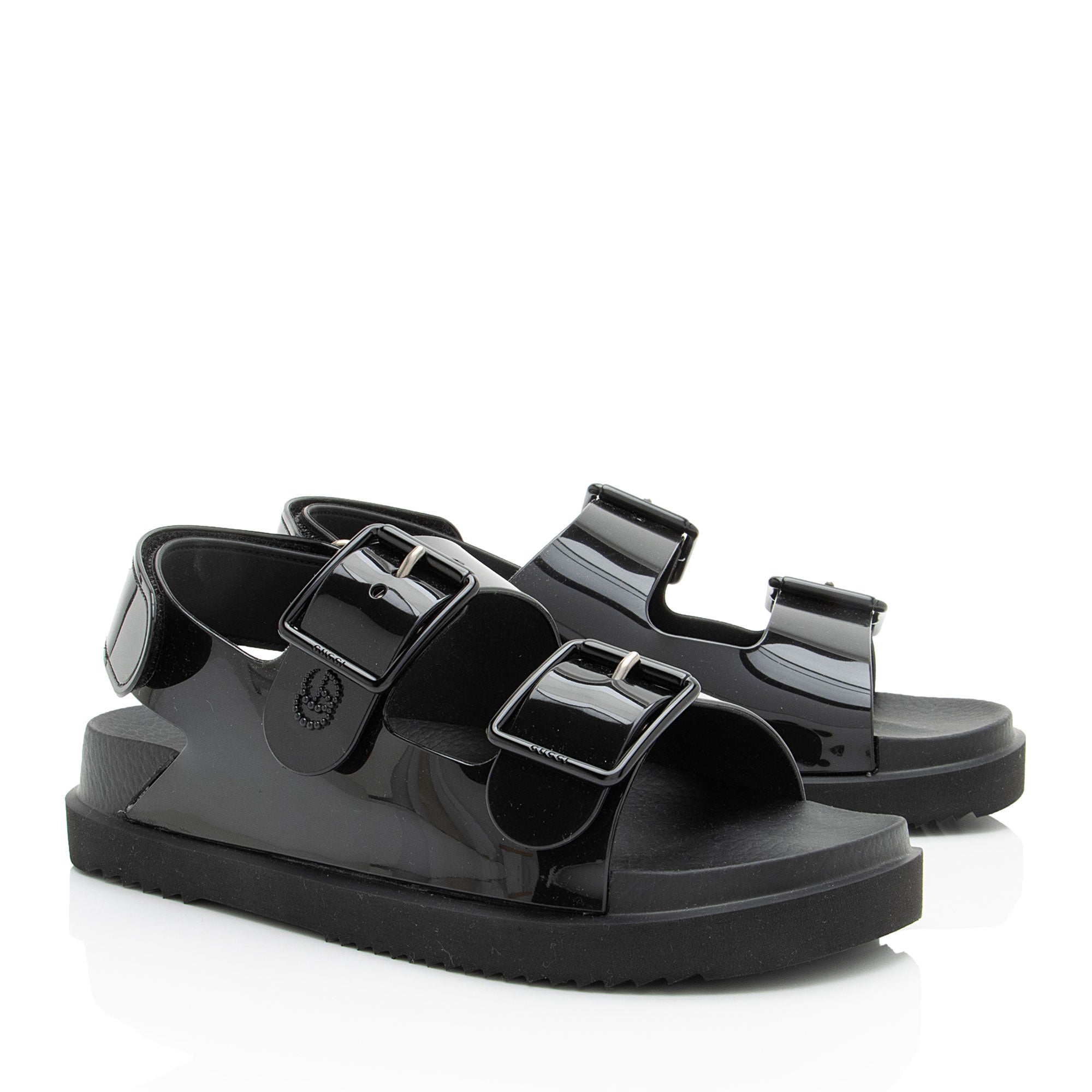 Gucci Rubber Double G Dad Sandals - Size 7 / 37