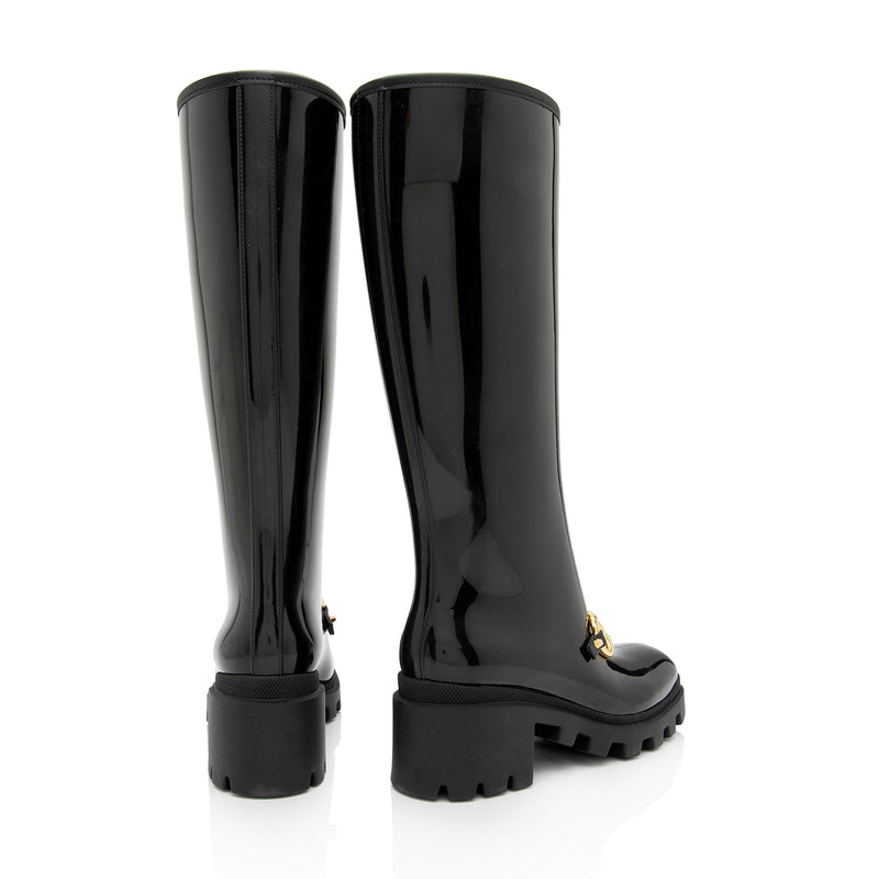 Gucci Horsebit Accent Rubber Rain Boots - ShopStyle