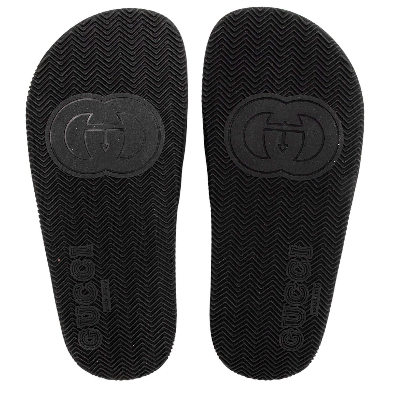 Gucci Rubber Interlocking G Slide Sandals Size 7 37 SHF dReyrx LuxeDH