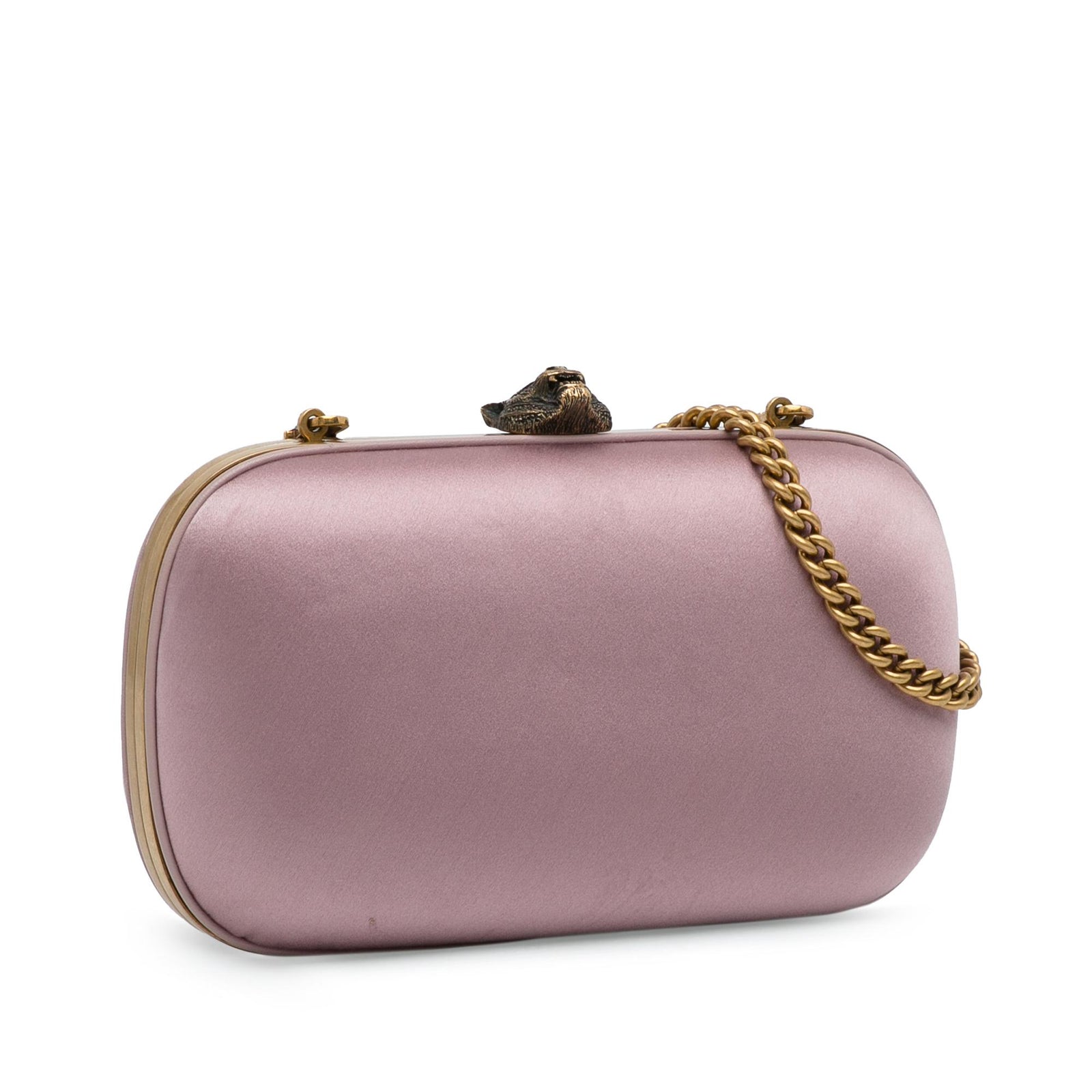 Gucci Satin Animalier Broadway Clutch on Chain SHG pOhviu LuxeDH