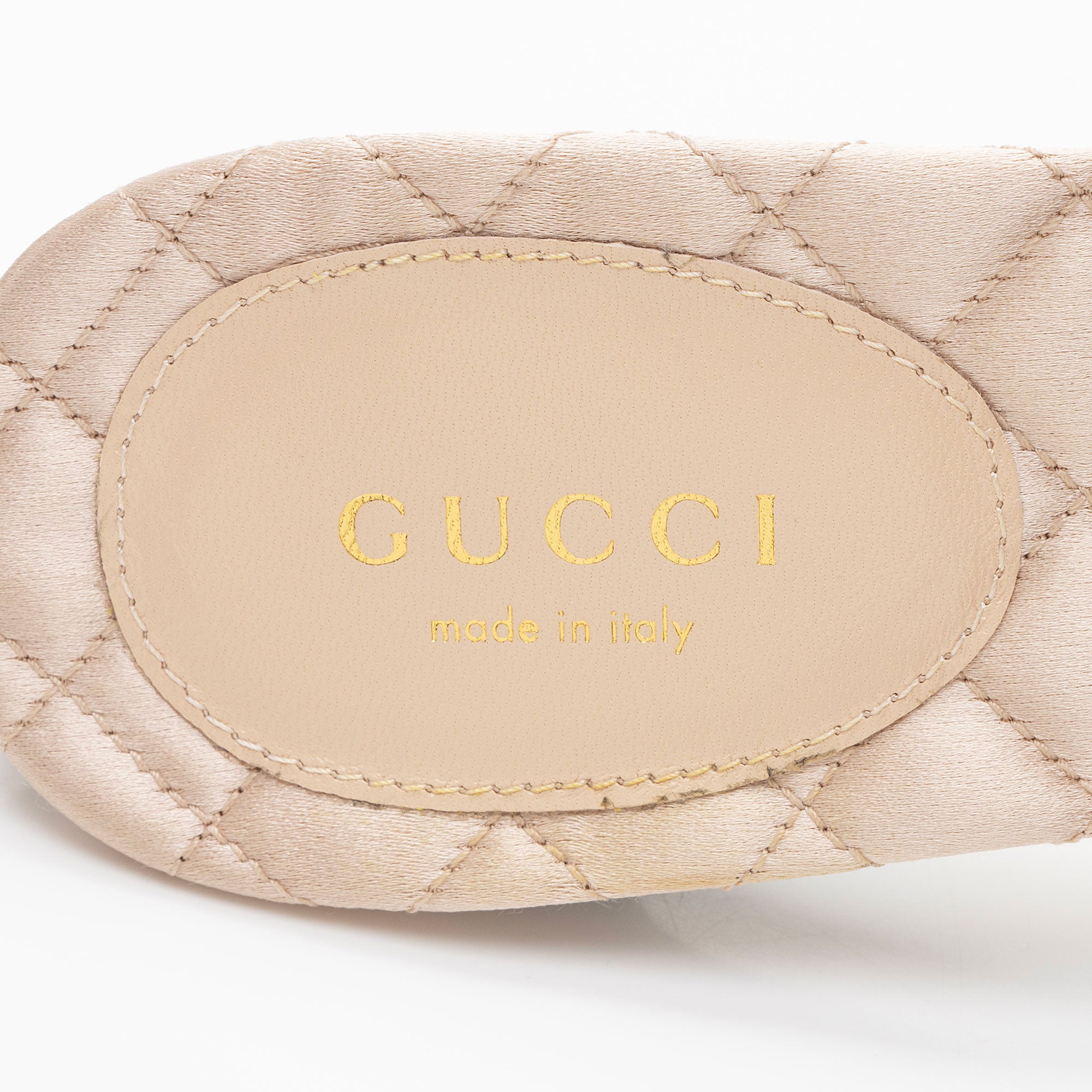 Gucci Satin Crystal Horsebit Mules - Size 9 / 39