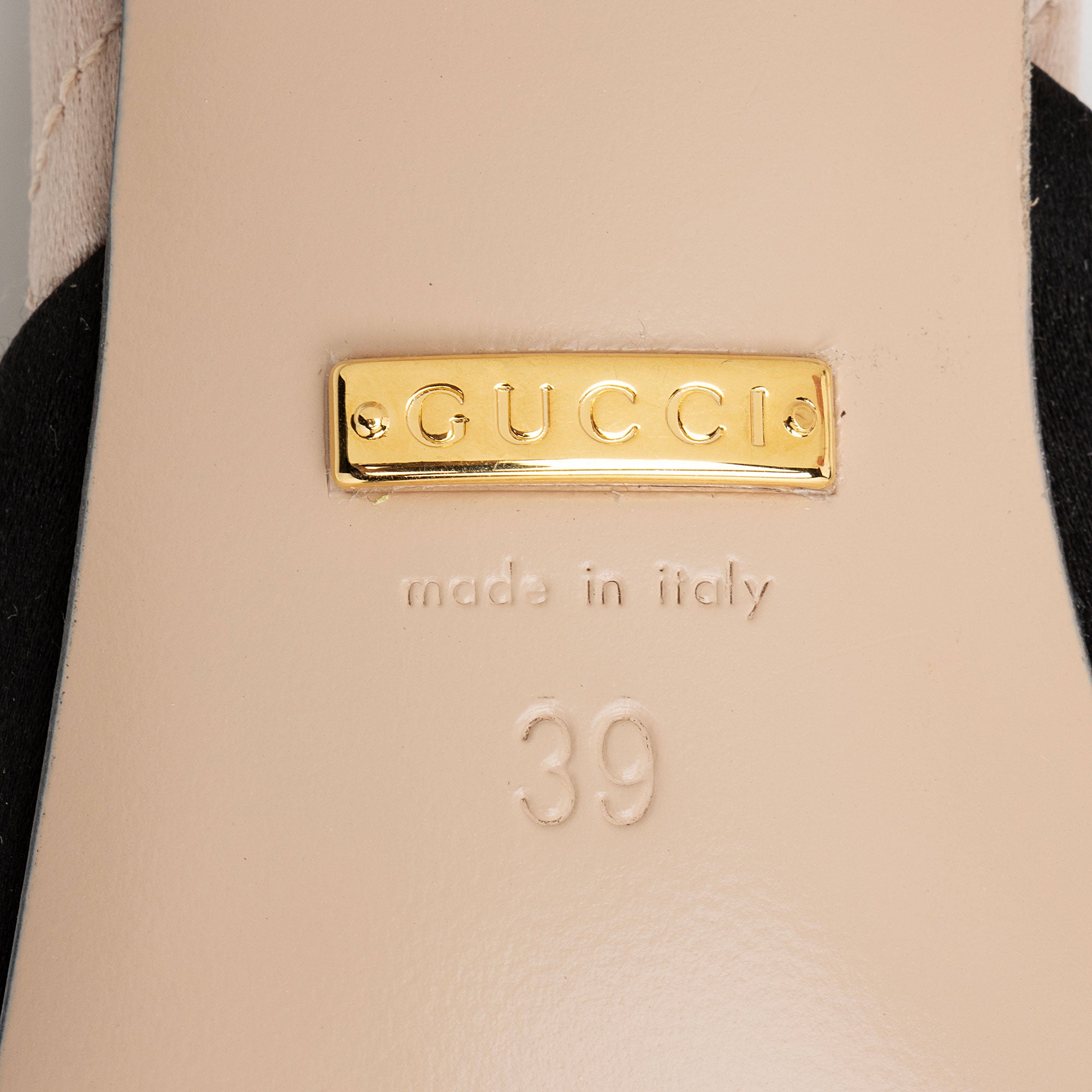 Gucci Satin Crystal Horsebit Mules - Size 9 / 39