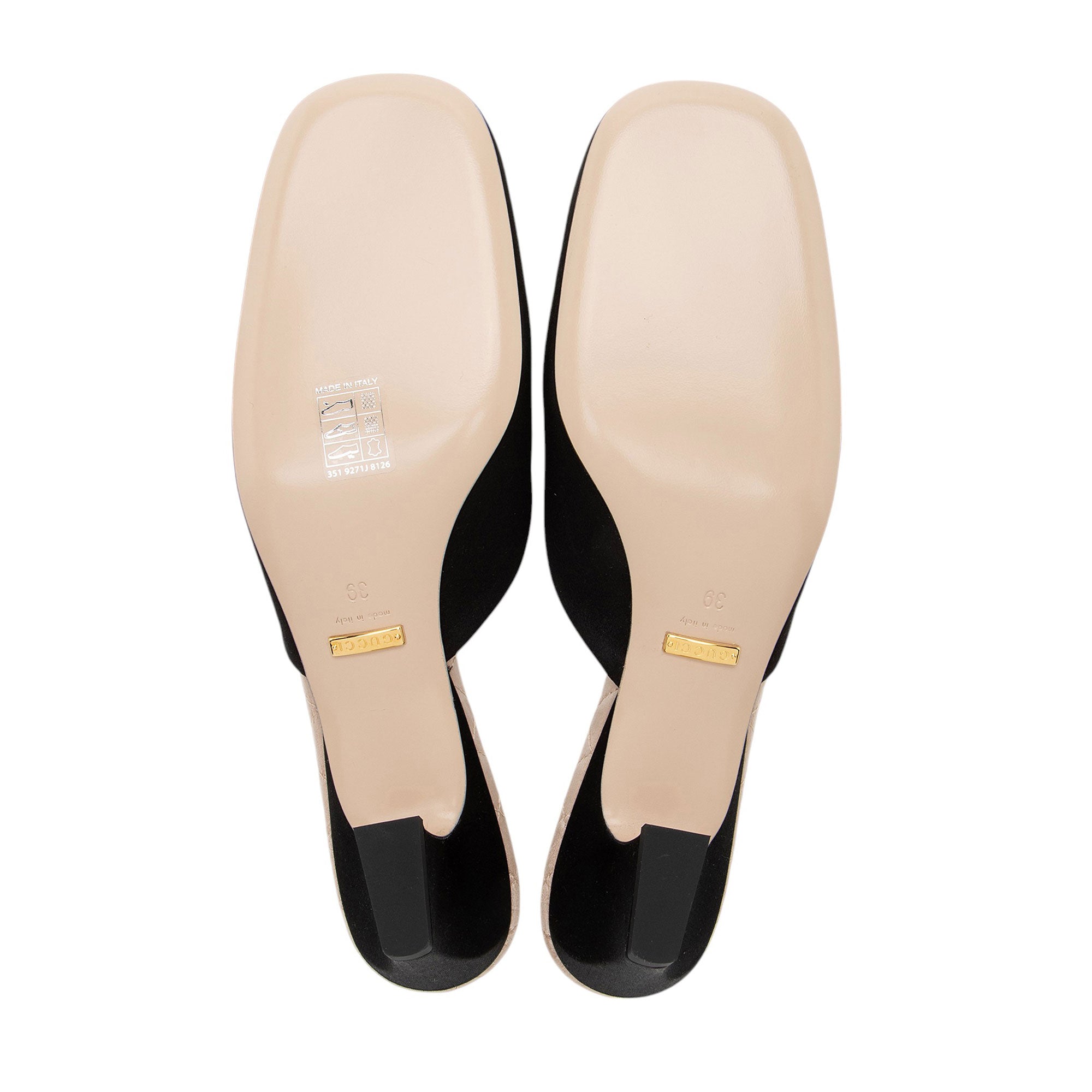 Gucci Satin Crystal Horsebit Mules - Size 9 / 39