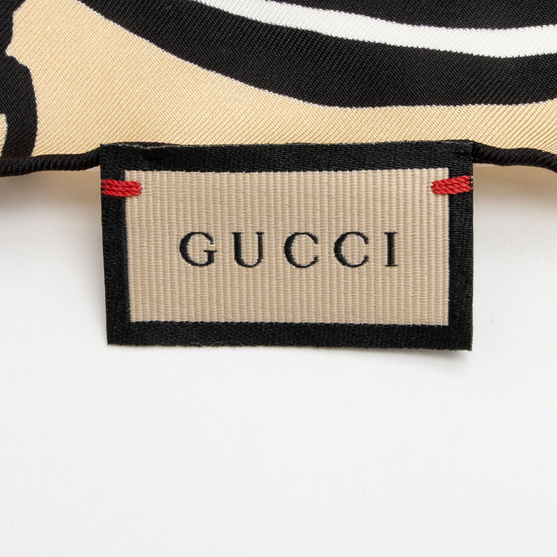 Gucci Silk Twill Handbag Print 90cm Scarf (SHF-bKL3jT)