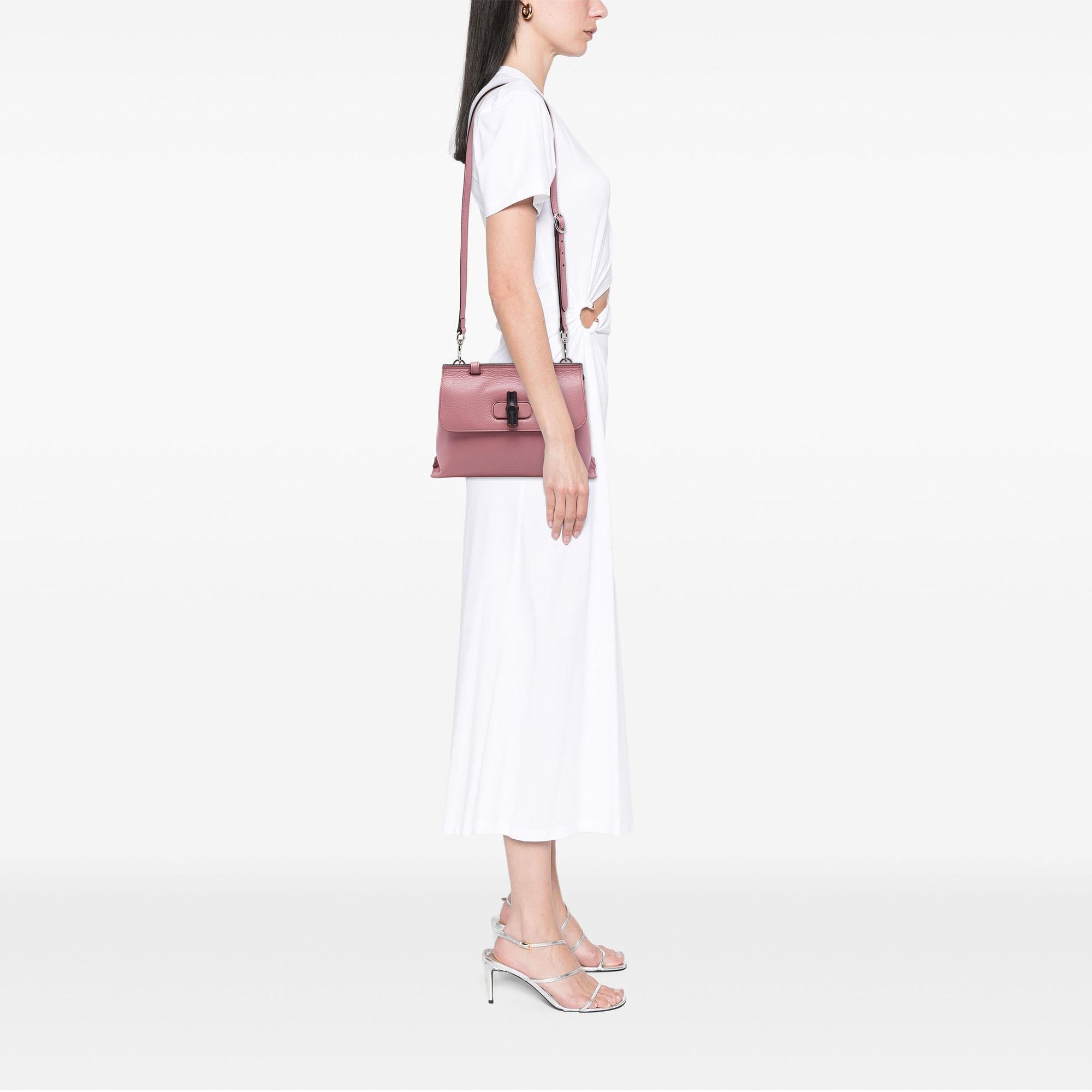 Gucci Small Calfskin Bamboo Daily Satchel