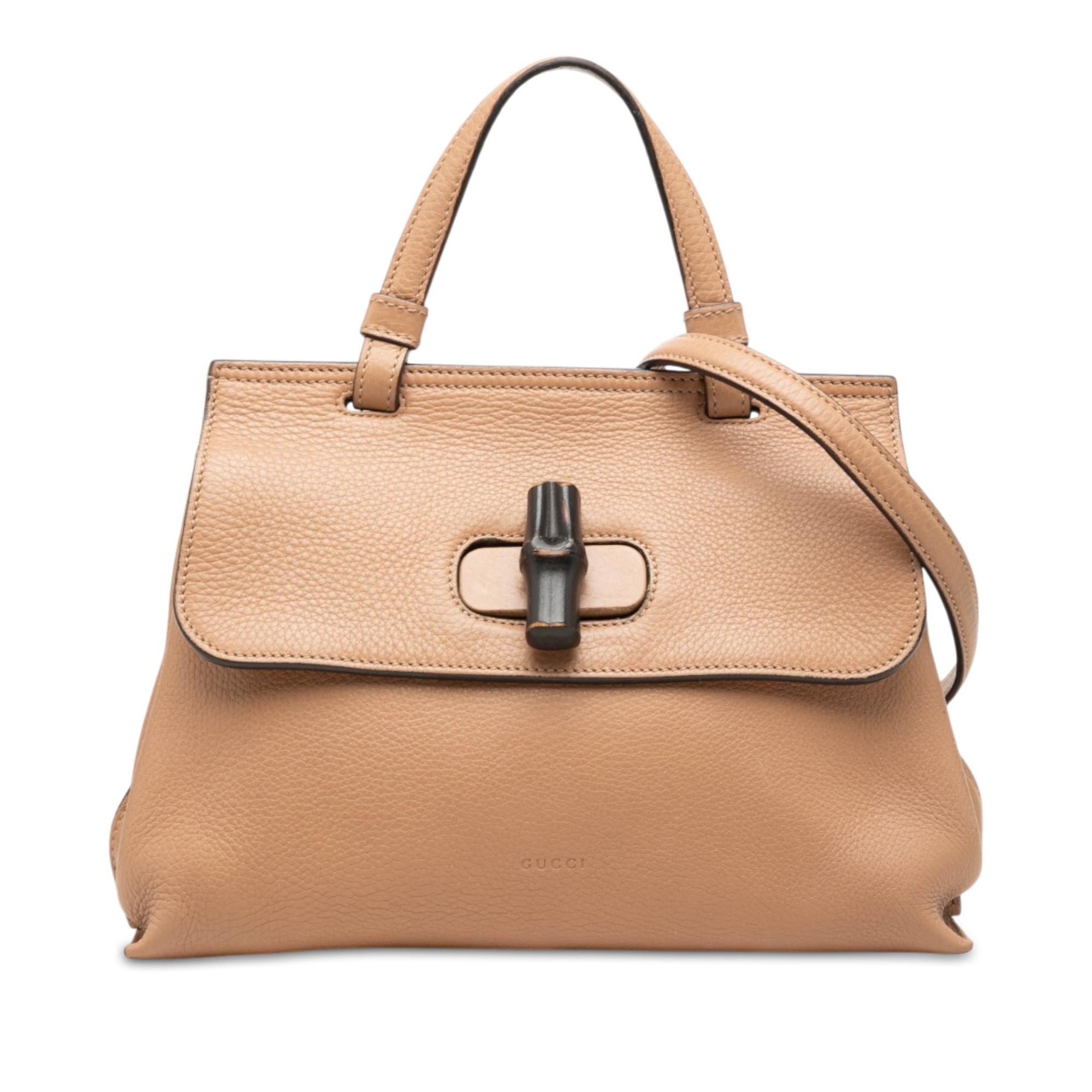 Gucci Small Calfskin Bamboo Daily Satchel