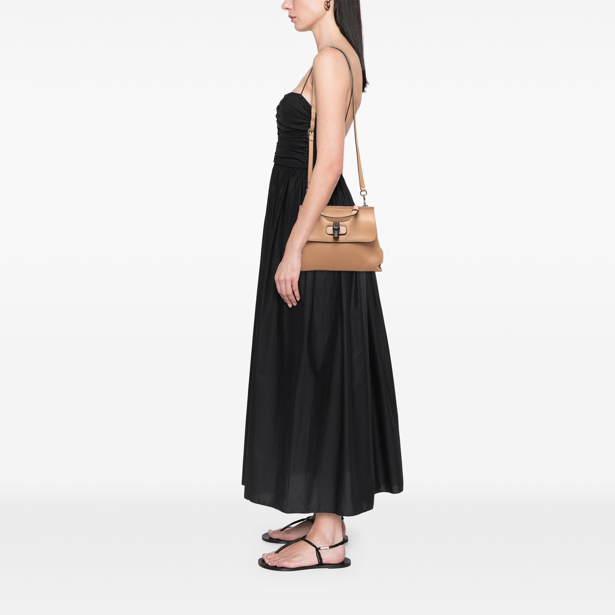 Gucci Small Calfskin Bamboo Daily Satchel