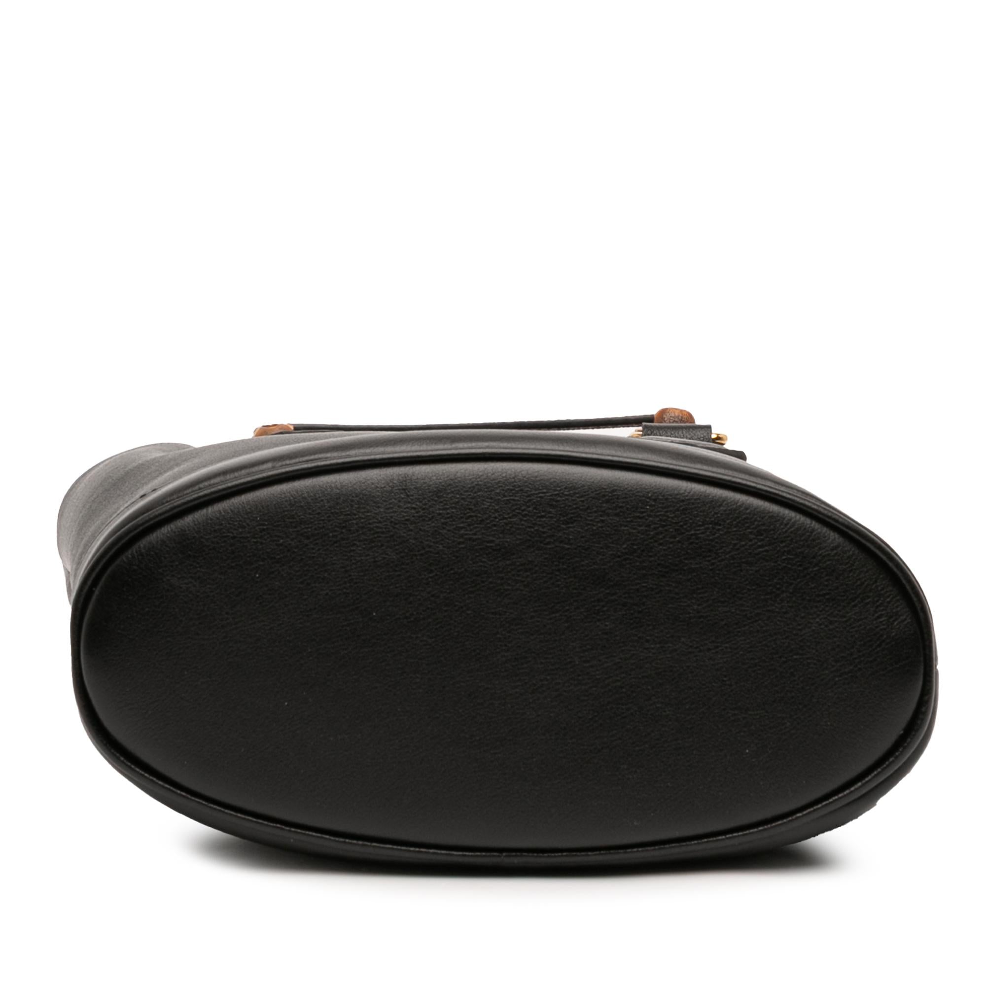 Gucci Small Calfskin Bamboo Diana Convertible Bucket Bag