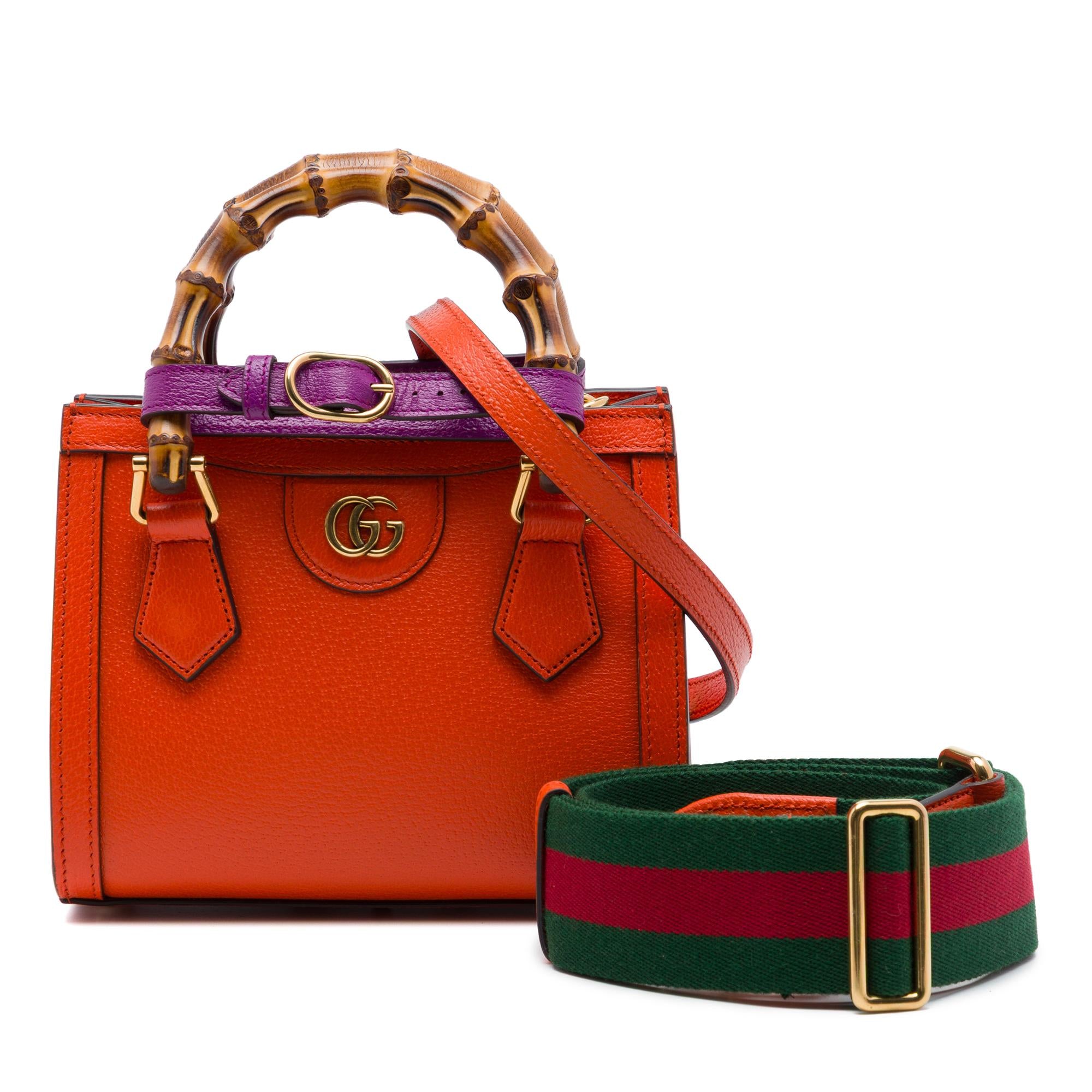 Gucci Small Calfskin Bamboo Diana Satchel