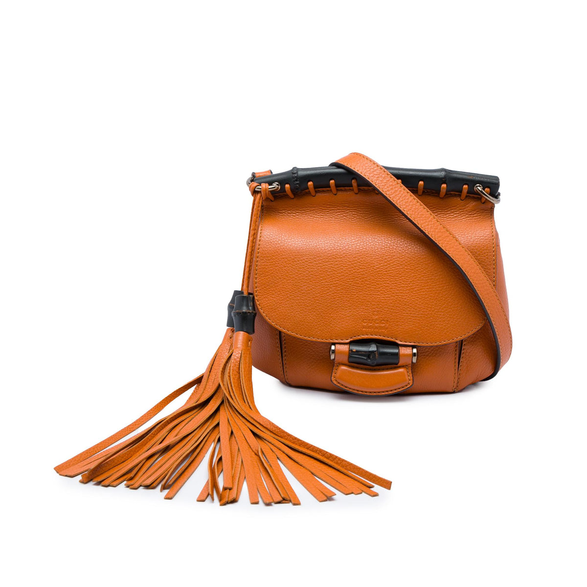 Gucci Small Calfskin Bamboo Nouveau Fringe Crossbody