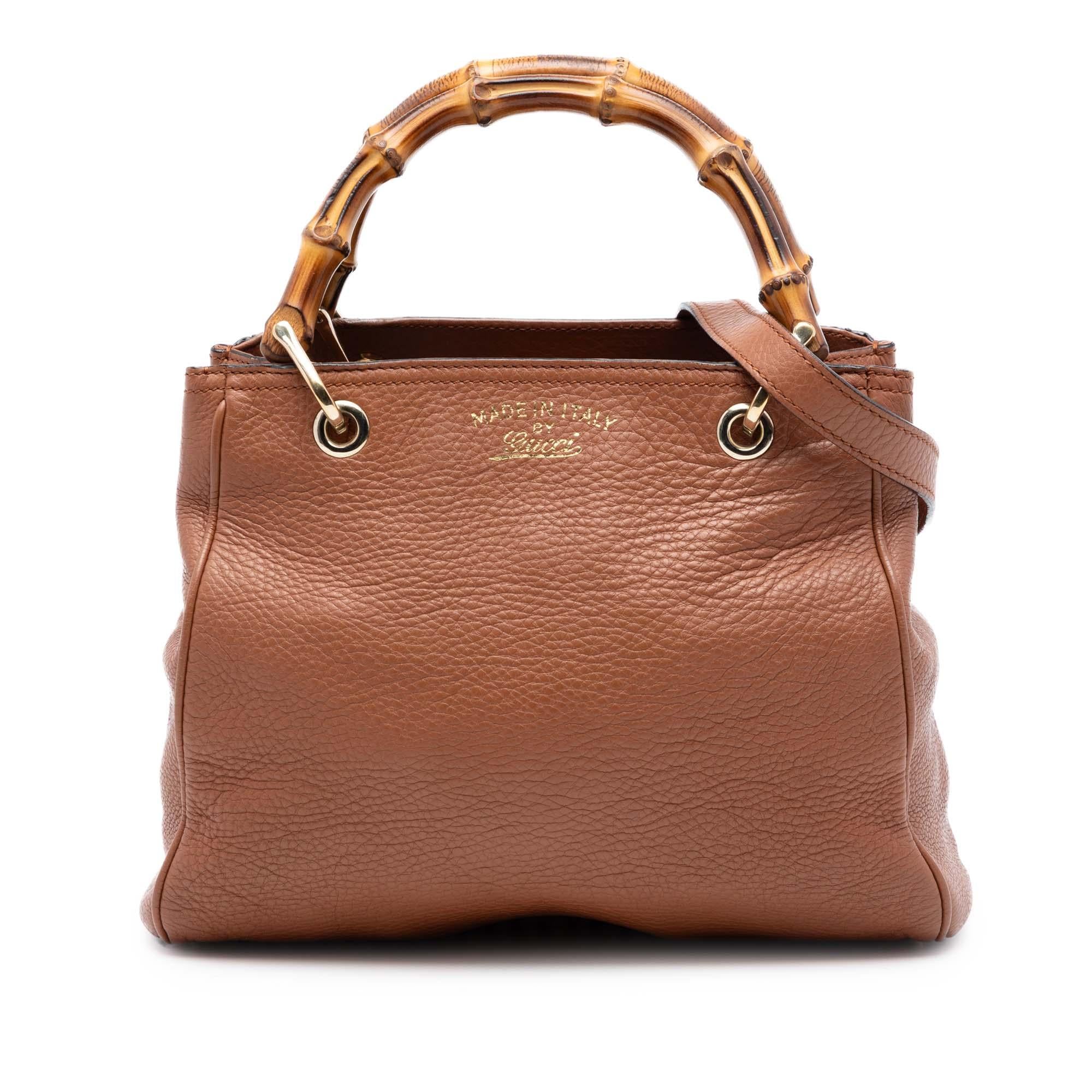Gucci Small Calfskin Bamboo Shopper Satchel