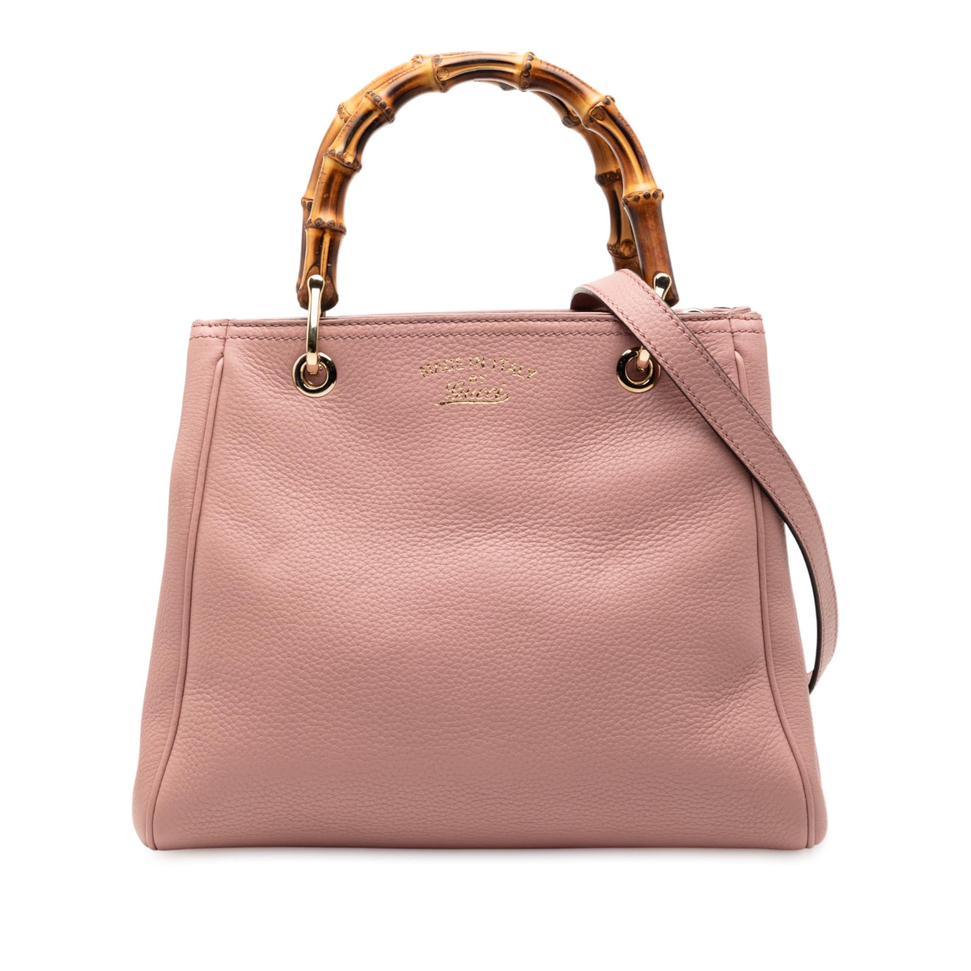 Gucci Small Calfskin Bamboo Shopper Satchel