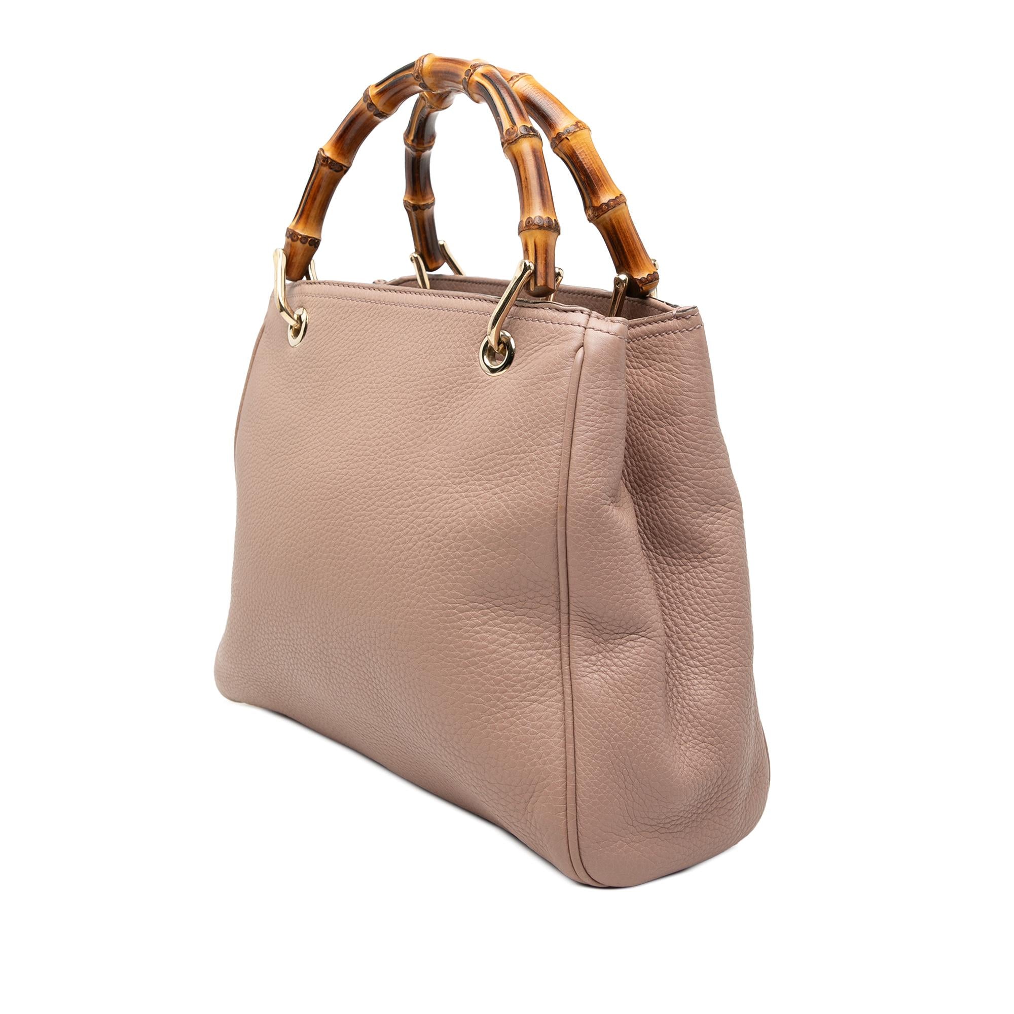 Gucci Small Calfskin Bamboo Shopper Satchel