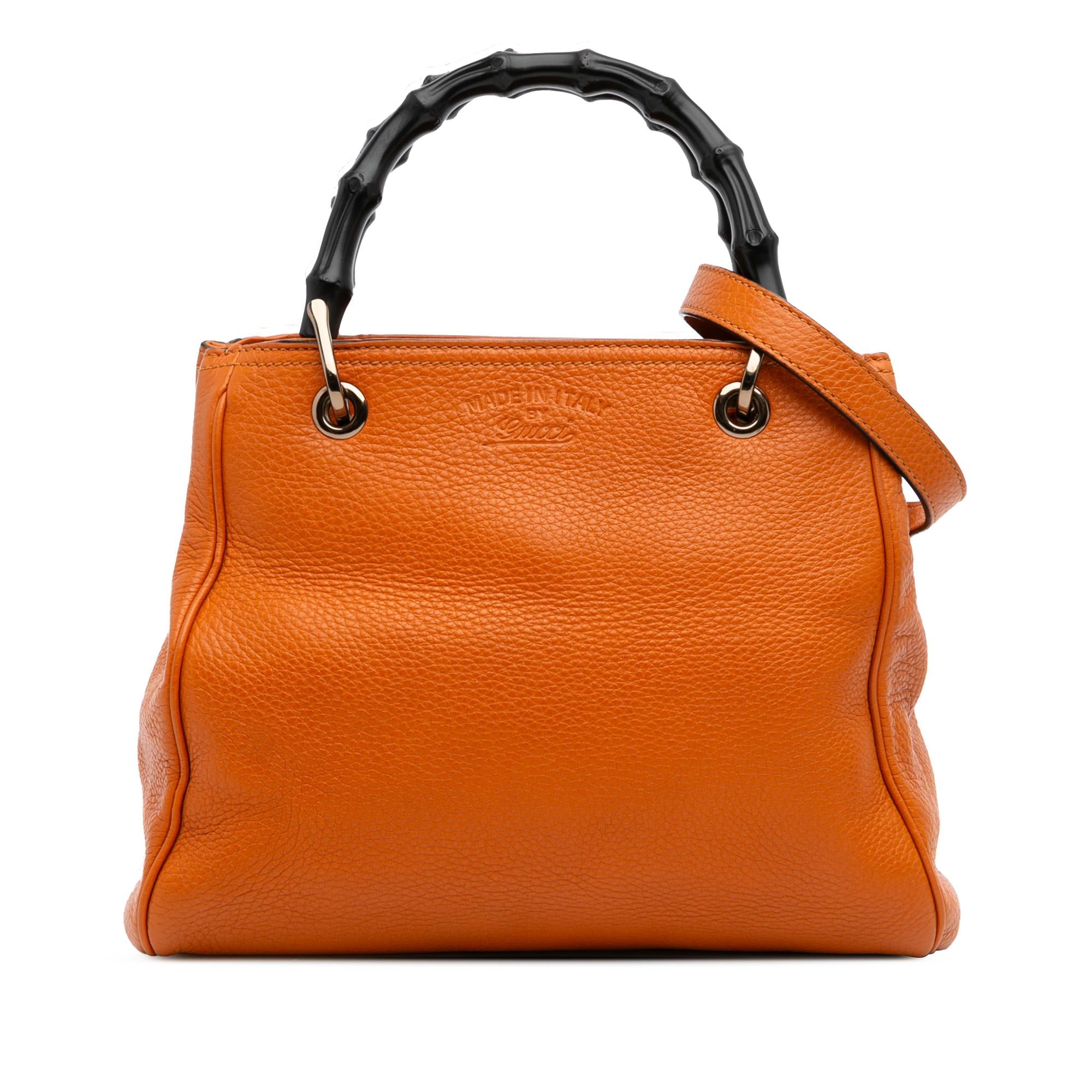 Gucci Small Calfskin Bamboo Shopper Satchel