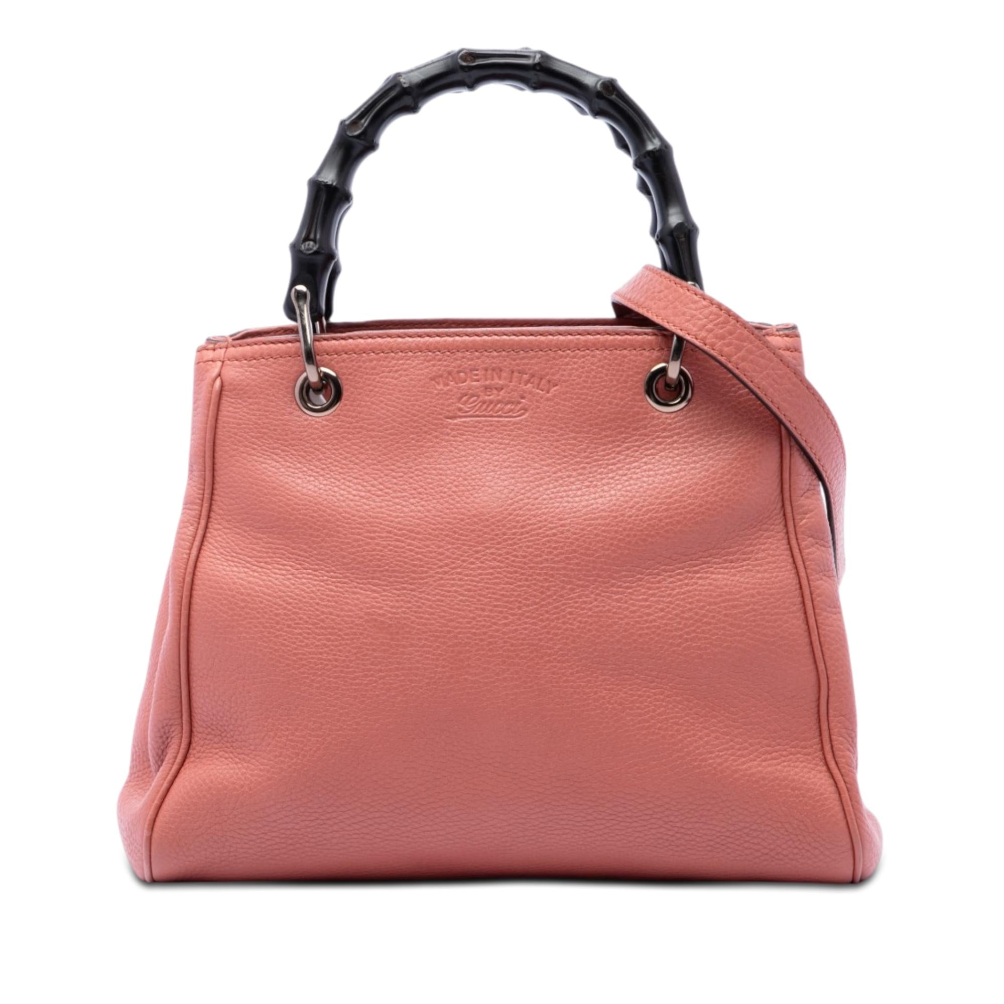 Gucci Small Calfskin Bamboo Shopper Satchel