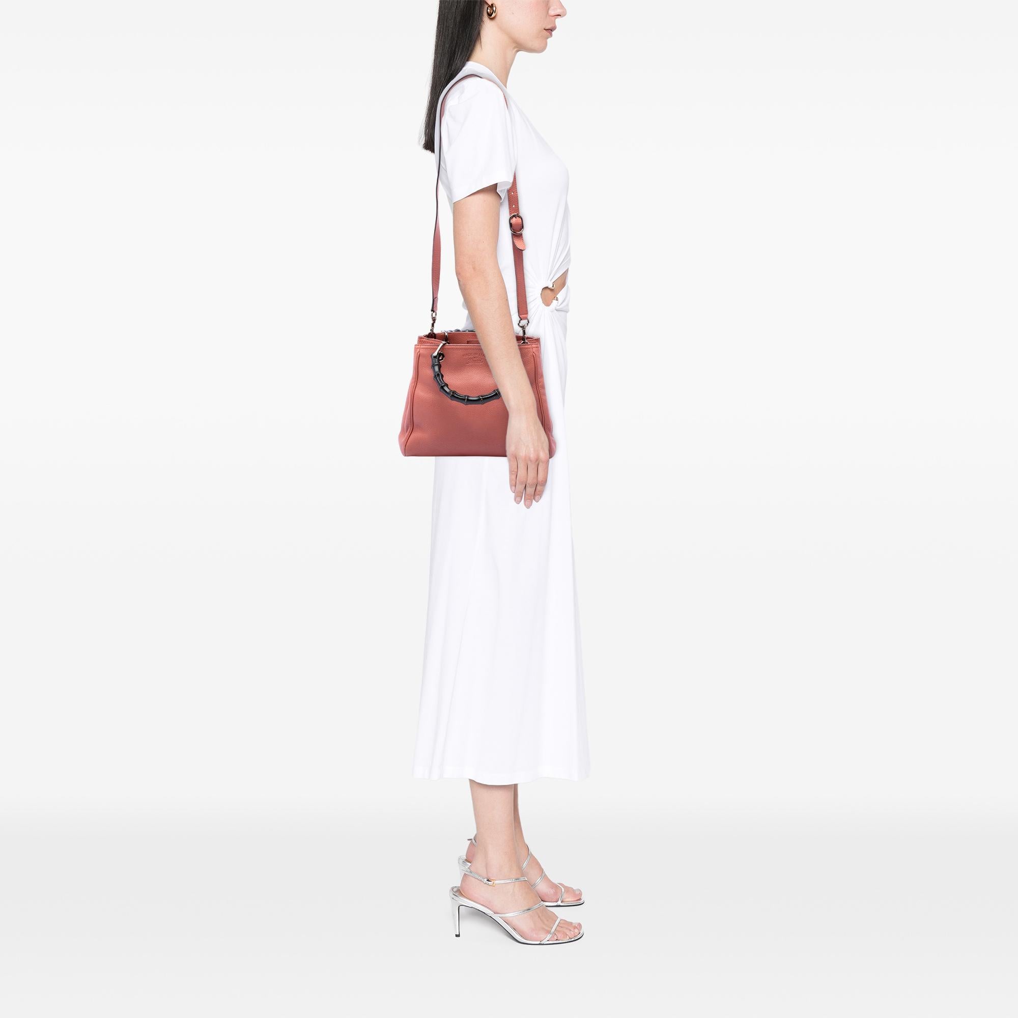 Gucci Small Calfskin Bamboo Shopper Satchel