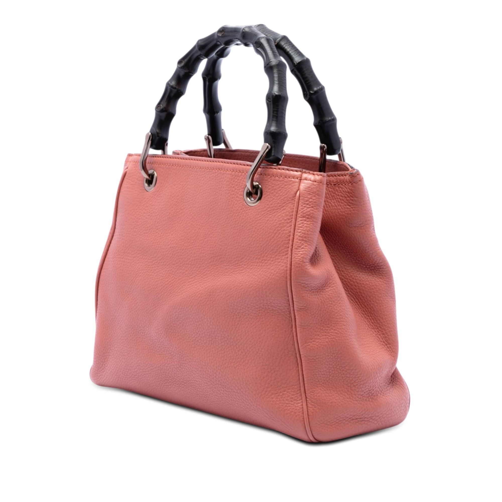 Gucci Small Calfskin Bamboo Shopper Satchel