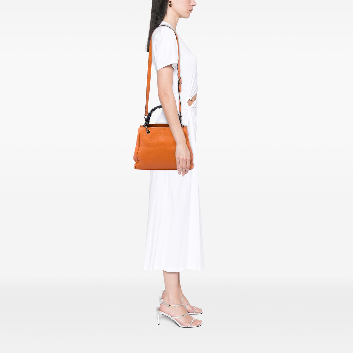 Gucci Small Calfskin Bamboo Shopper Satchel