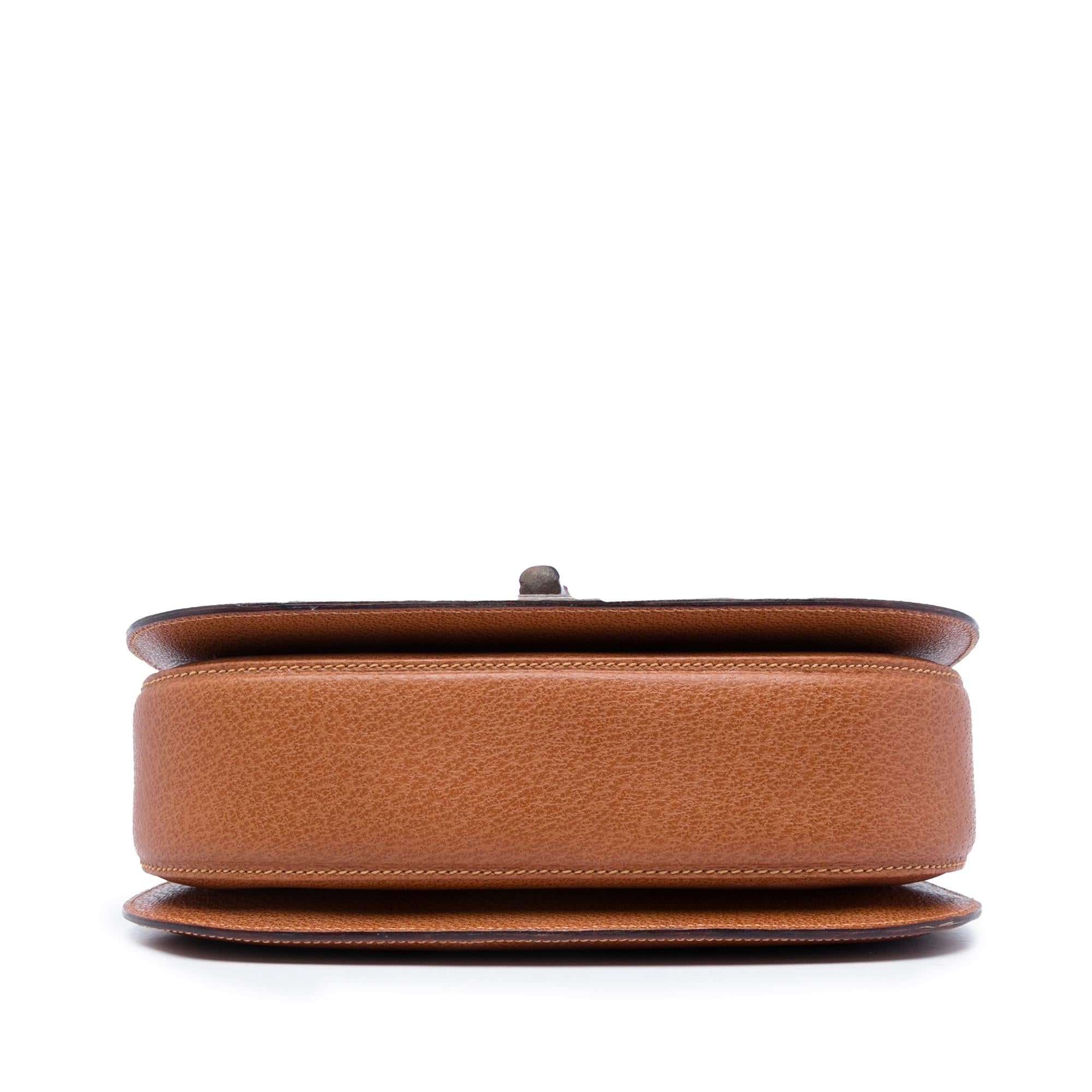 Gucci Small Calfskin Bamboo Top Handle Bag