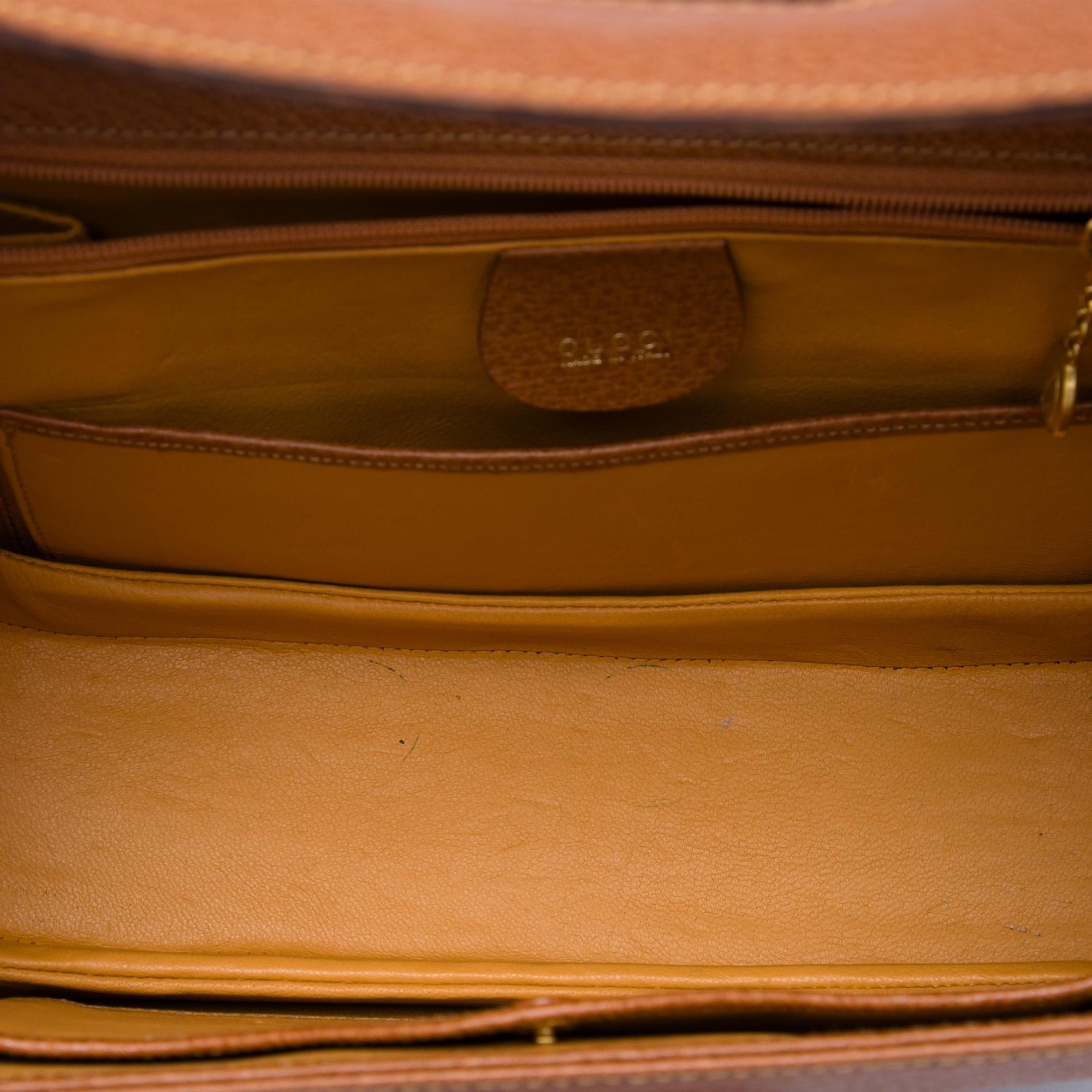 Gucci Small Calfskin Bamboo Top Handle Bag