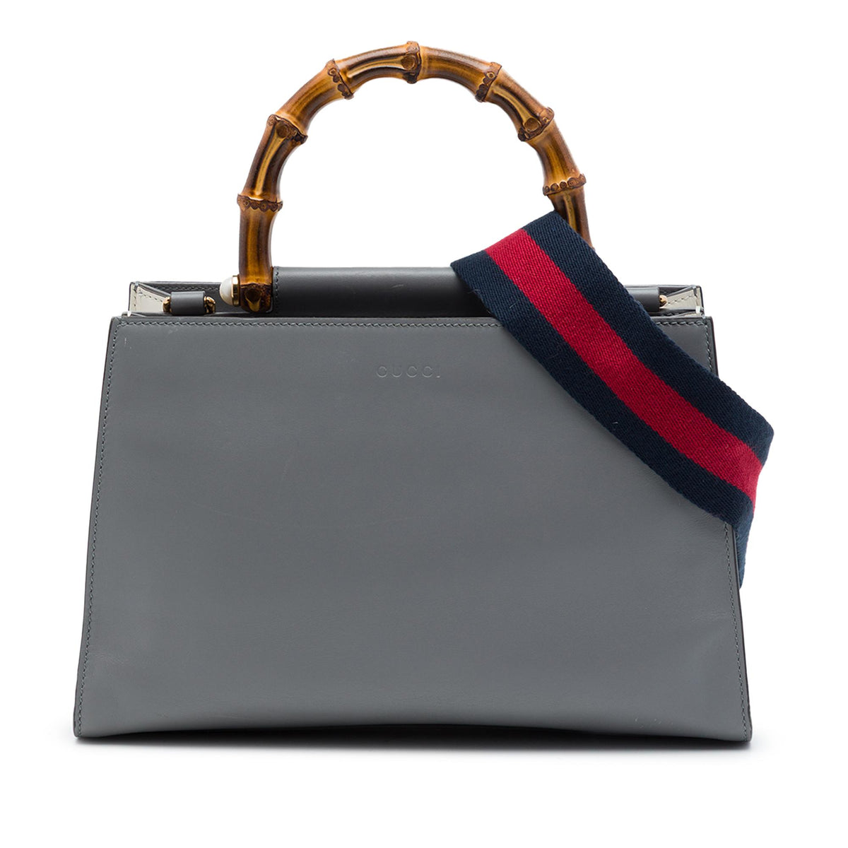 Gucci Small Calfskin Bamboo Web Nymphaea Satchel