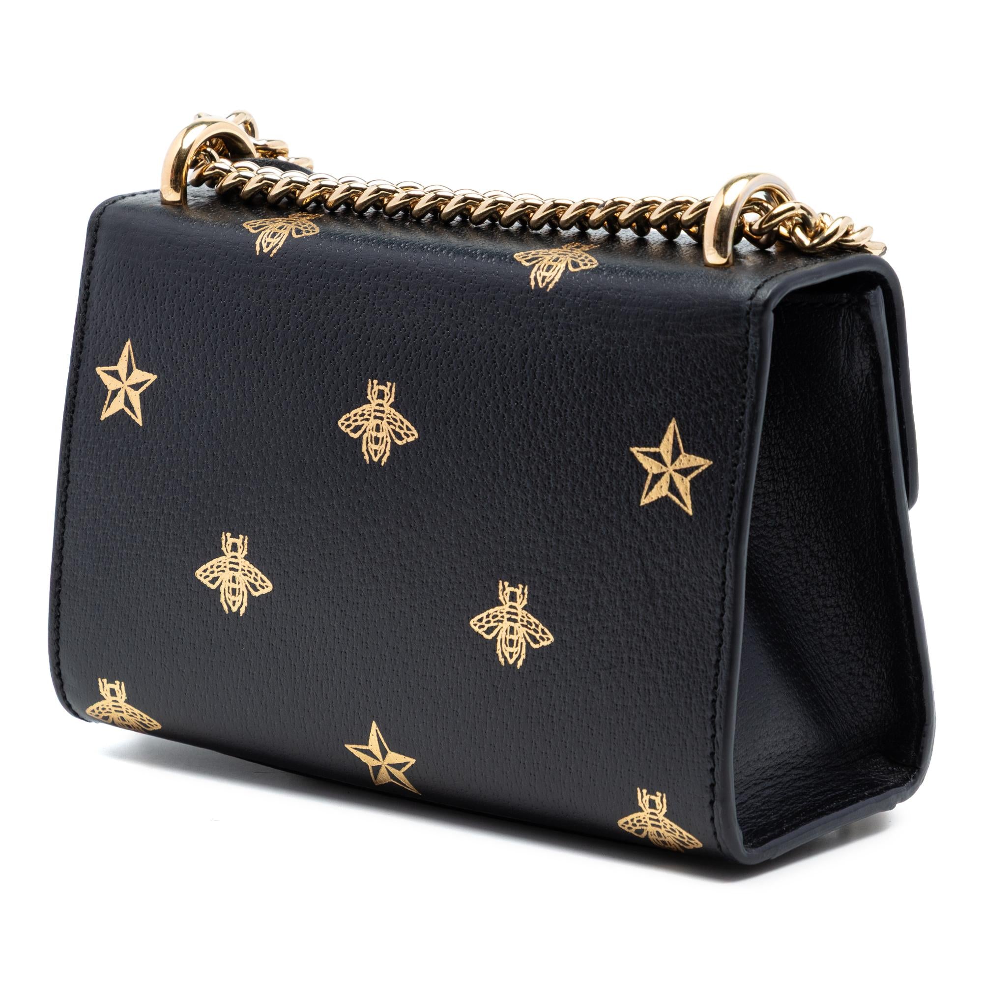 Gucci Small Calfskin Bee Star Padlock Crossbody