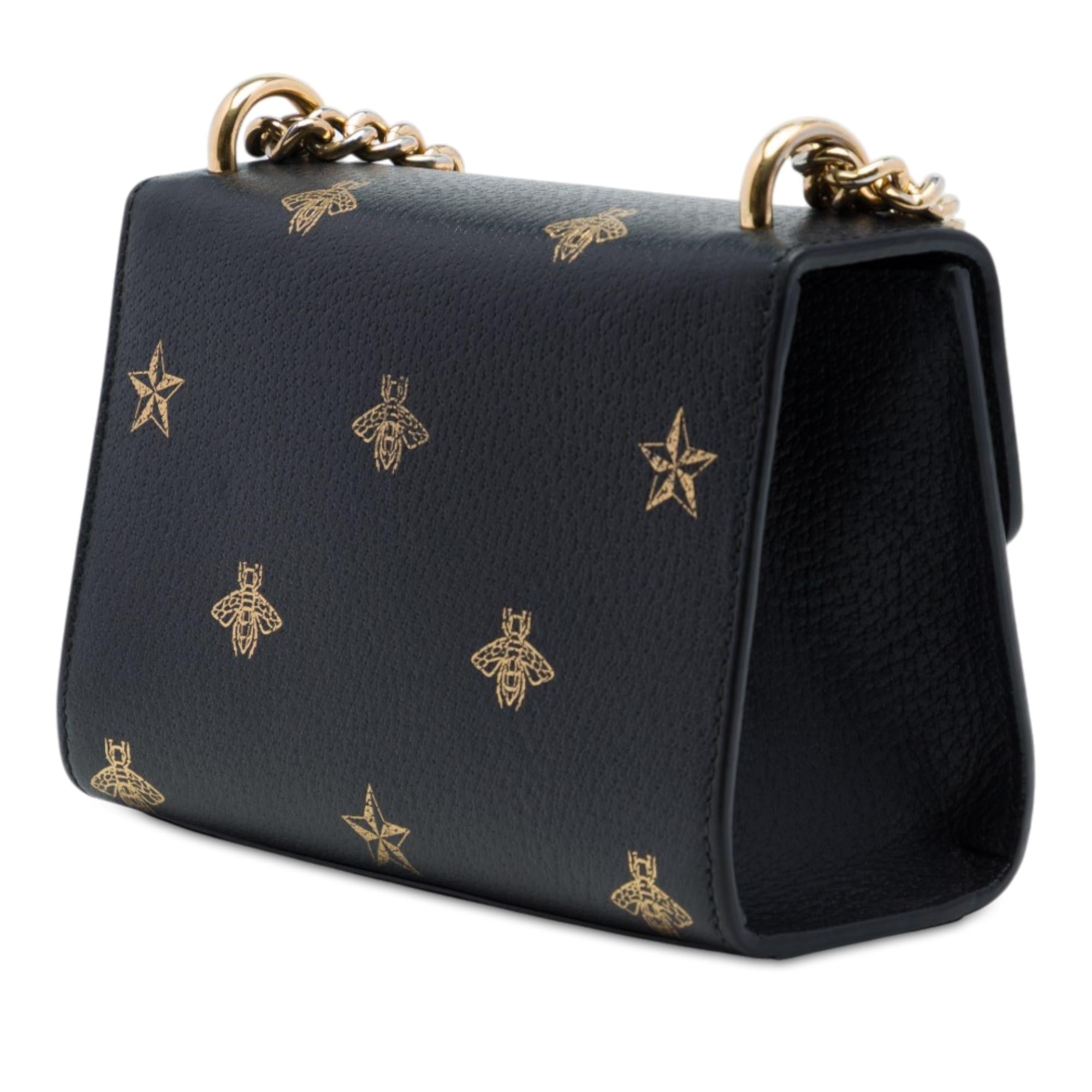 Gucci Small Calfskin Bee Star Padlock Crossbody