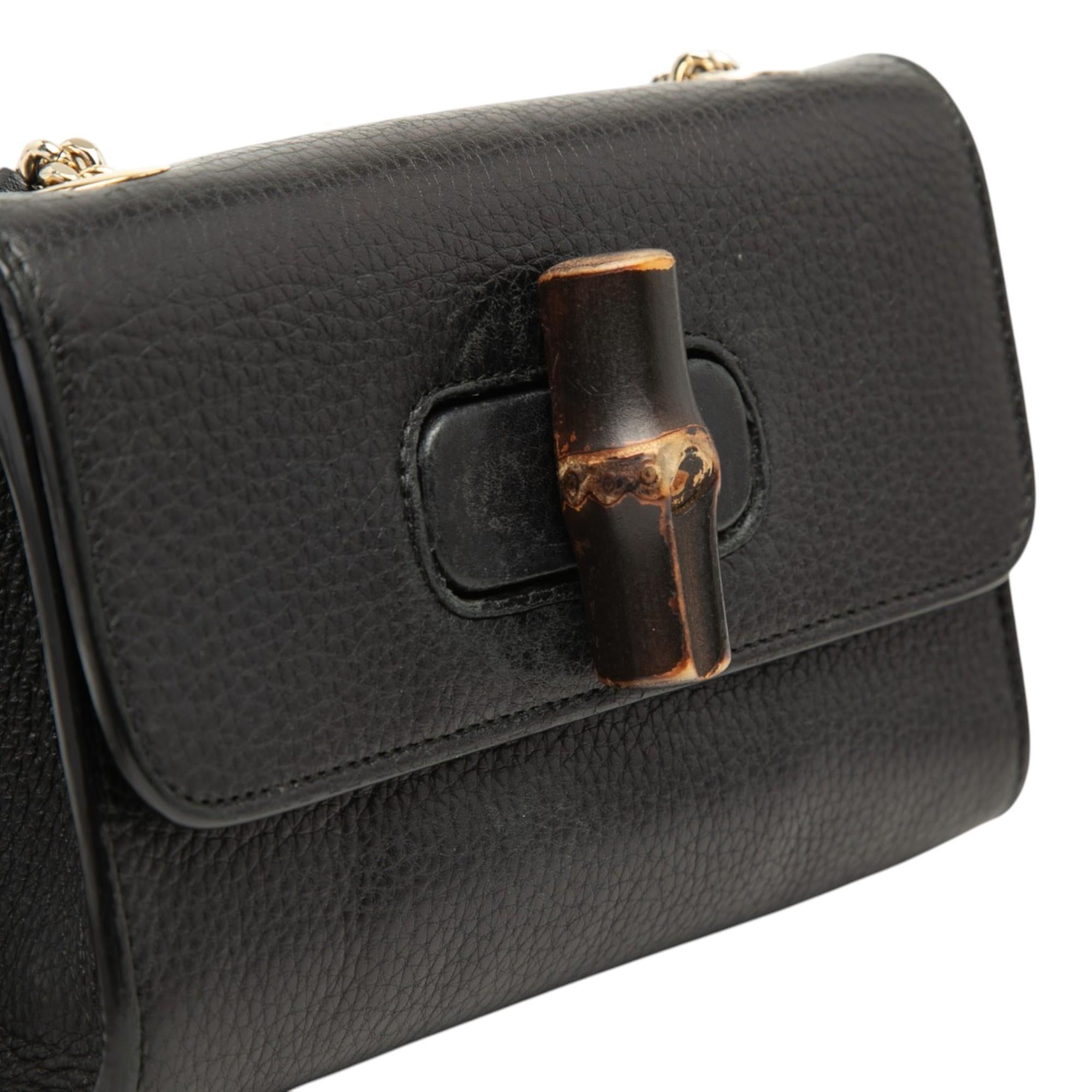 Gucci Small Calfskin Miss Bamboo Crossbody