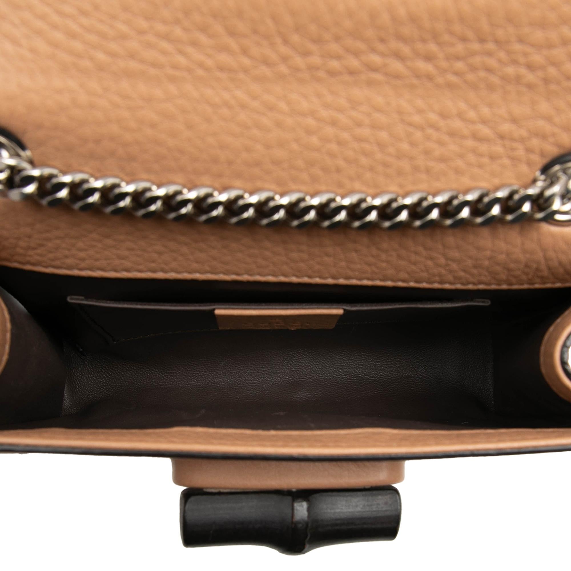 Gucci Small Calfskin Studded Miss Bamboo Crossbody