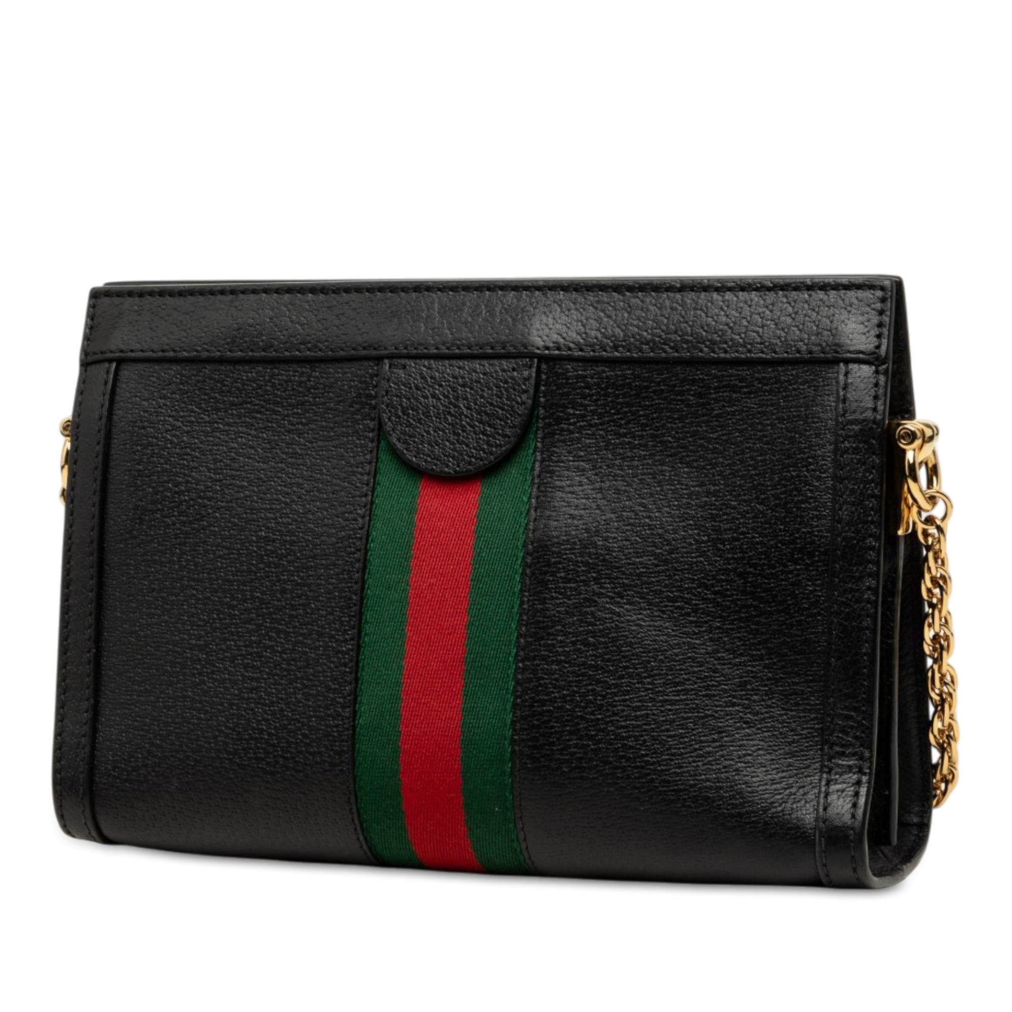 Gucci Small Calfskin Web Ophidia Chain Crossbody