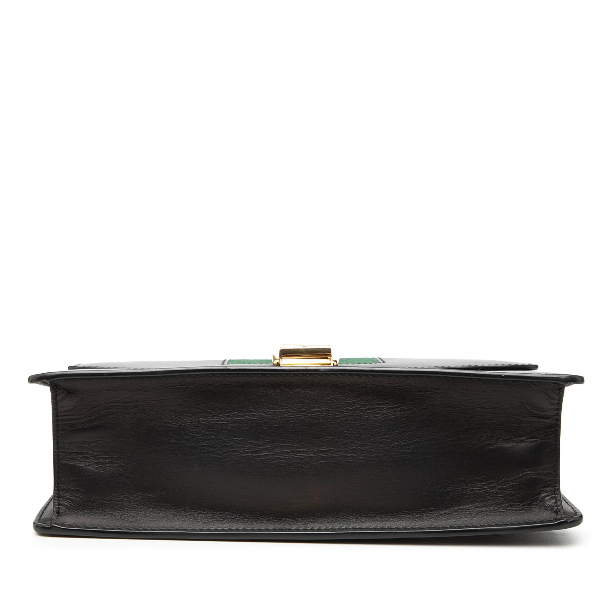 Gucci Small Calfskin Web Sylvie Satchel