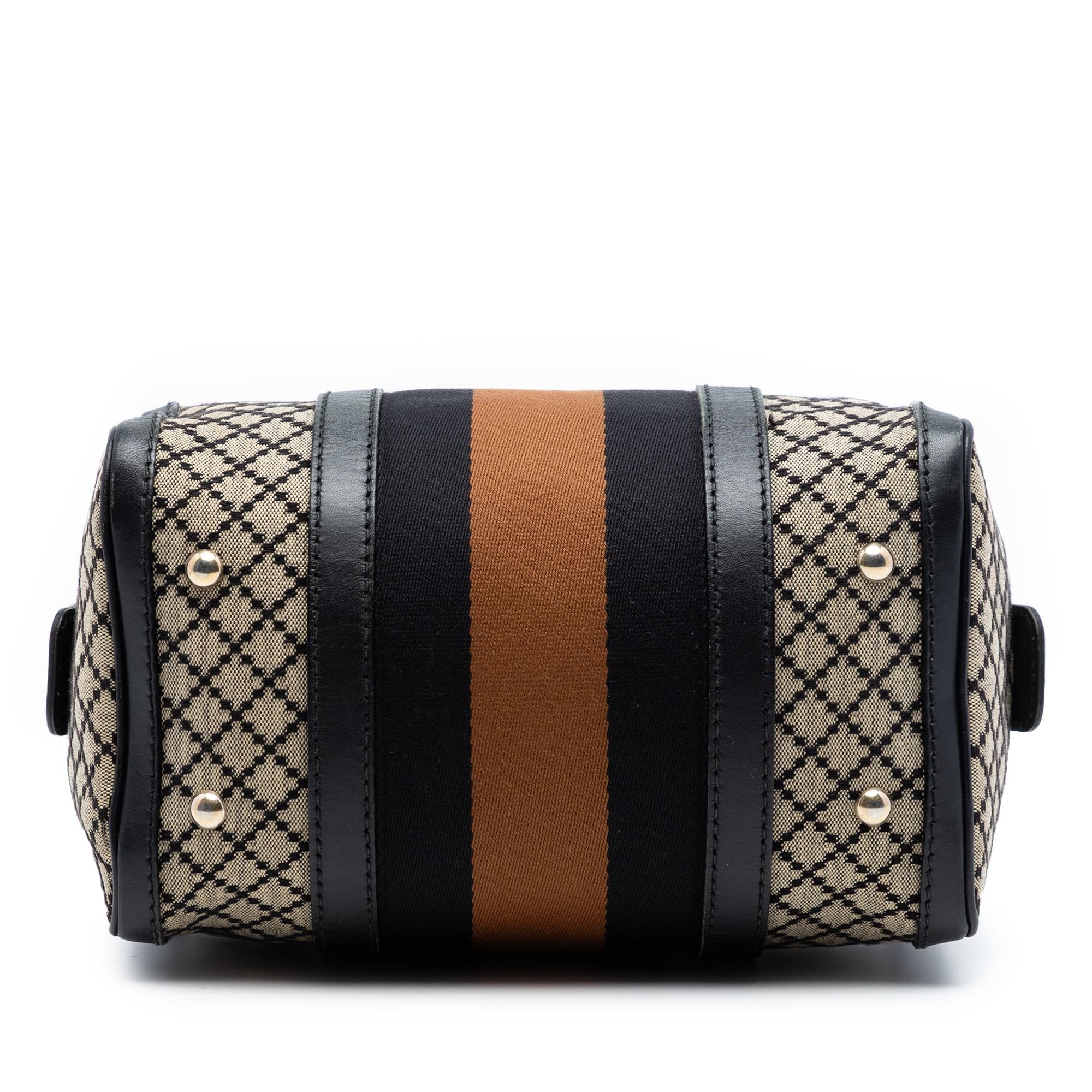 Gucci Small Diamante Canvas Web Joy Boston Bag