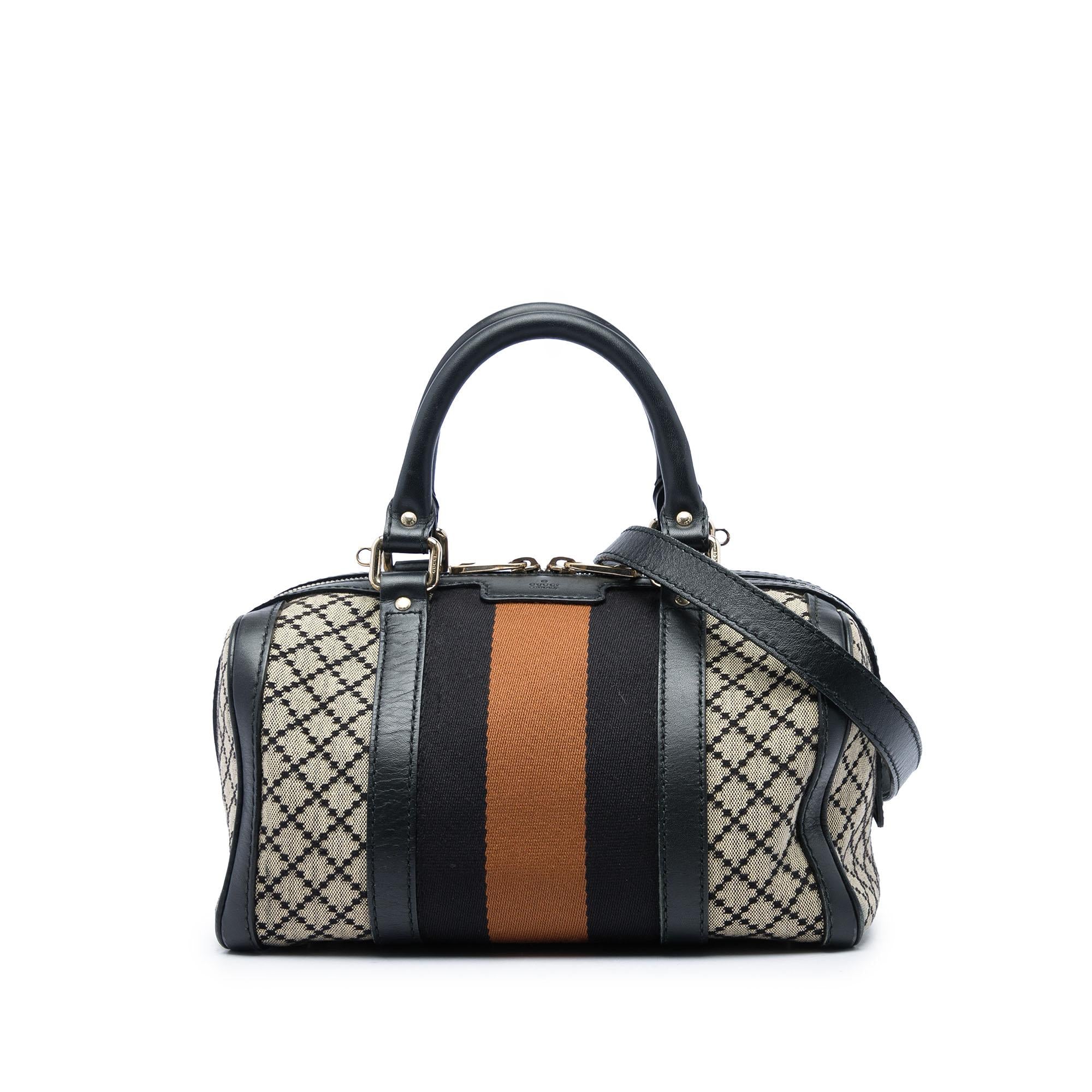 Gucci Small Diamante Canvas Web Joy Boston Bag