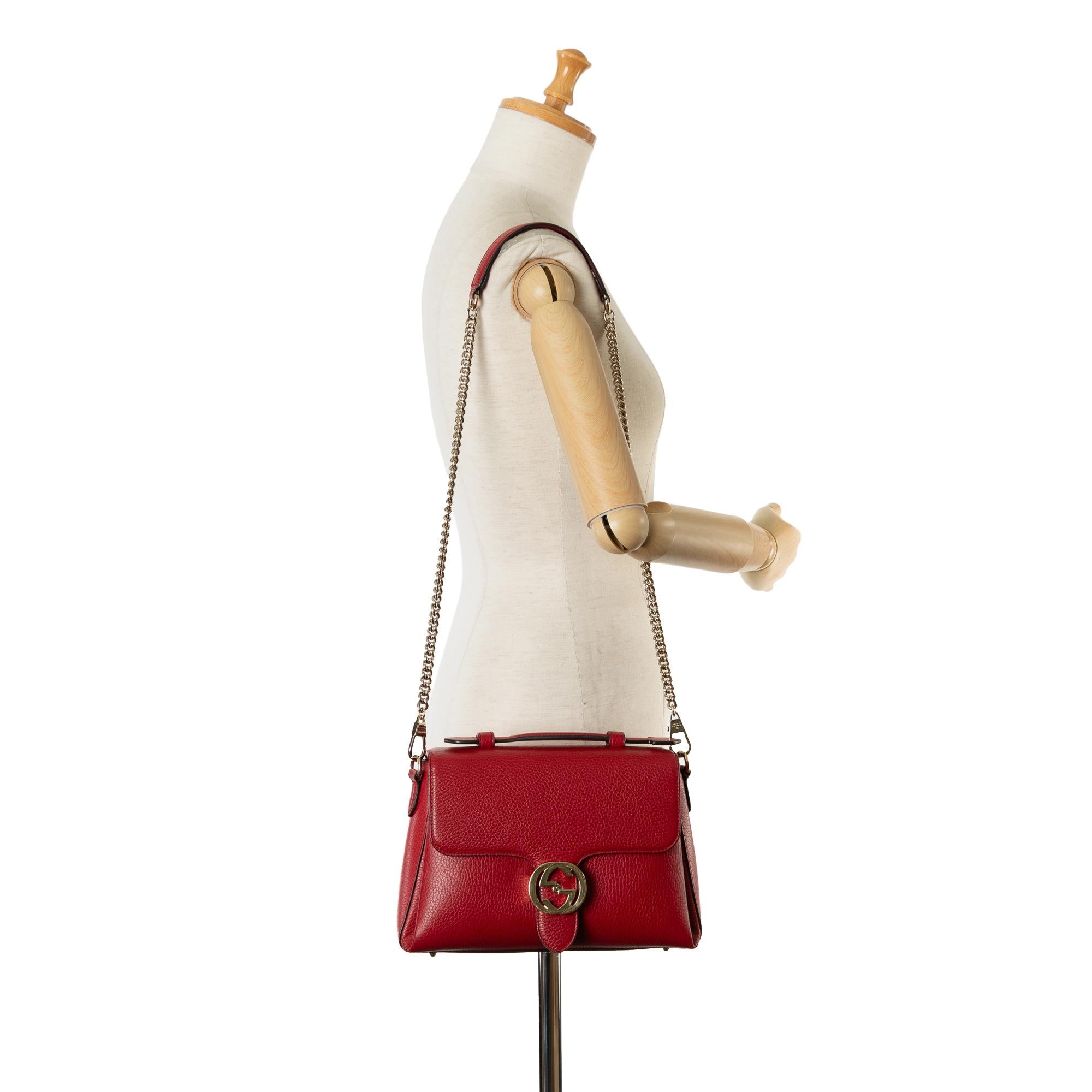 Gucci Small Dollar Calf Interlocking G Satchel (SHG-26SCOC)