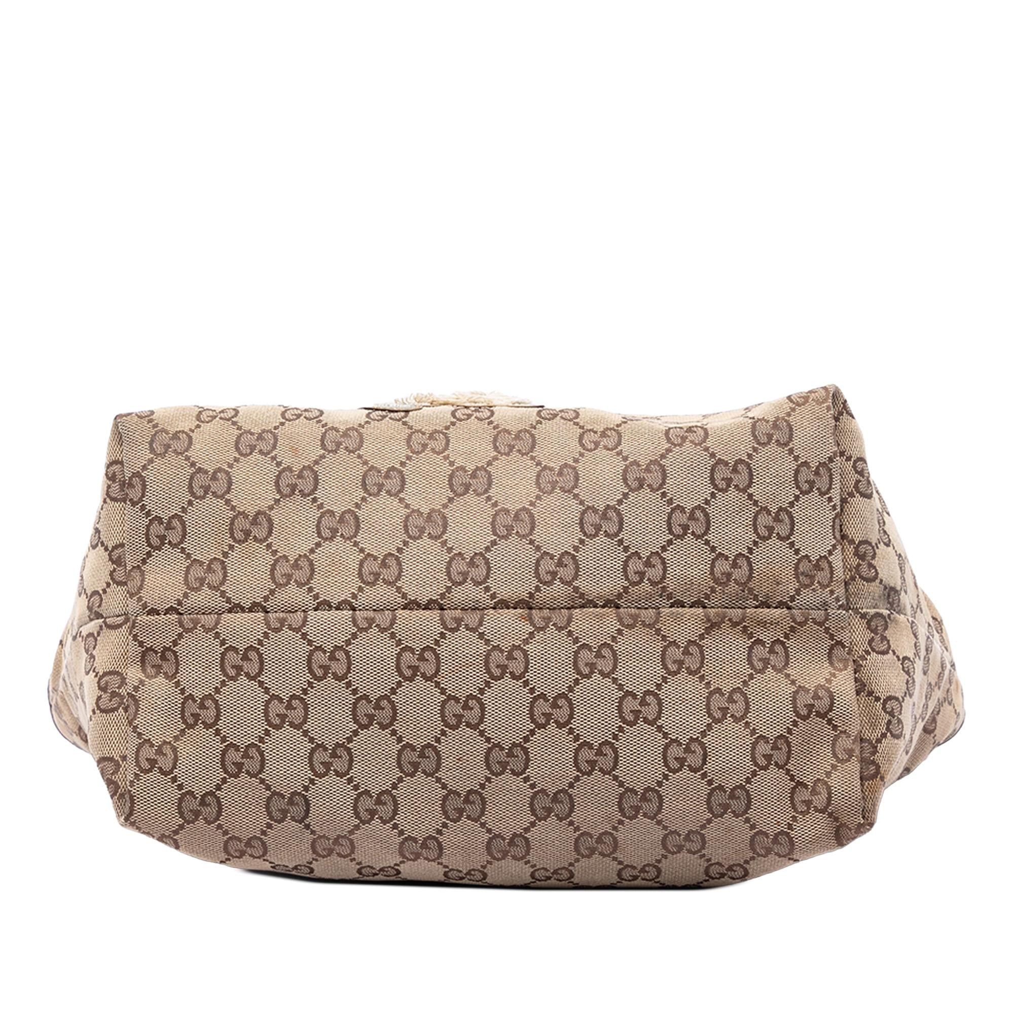 Gucci Small GG Canvas Brando Guccioli Holiday Chihuahua Tote