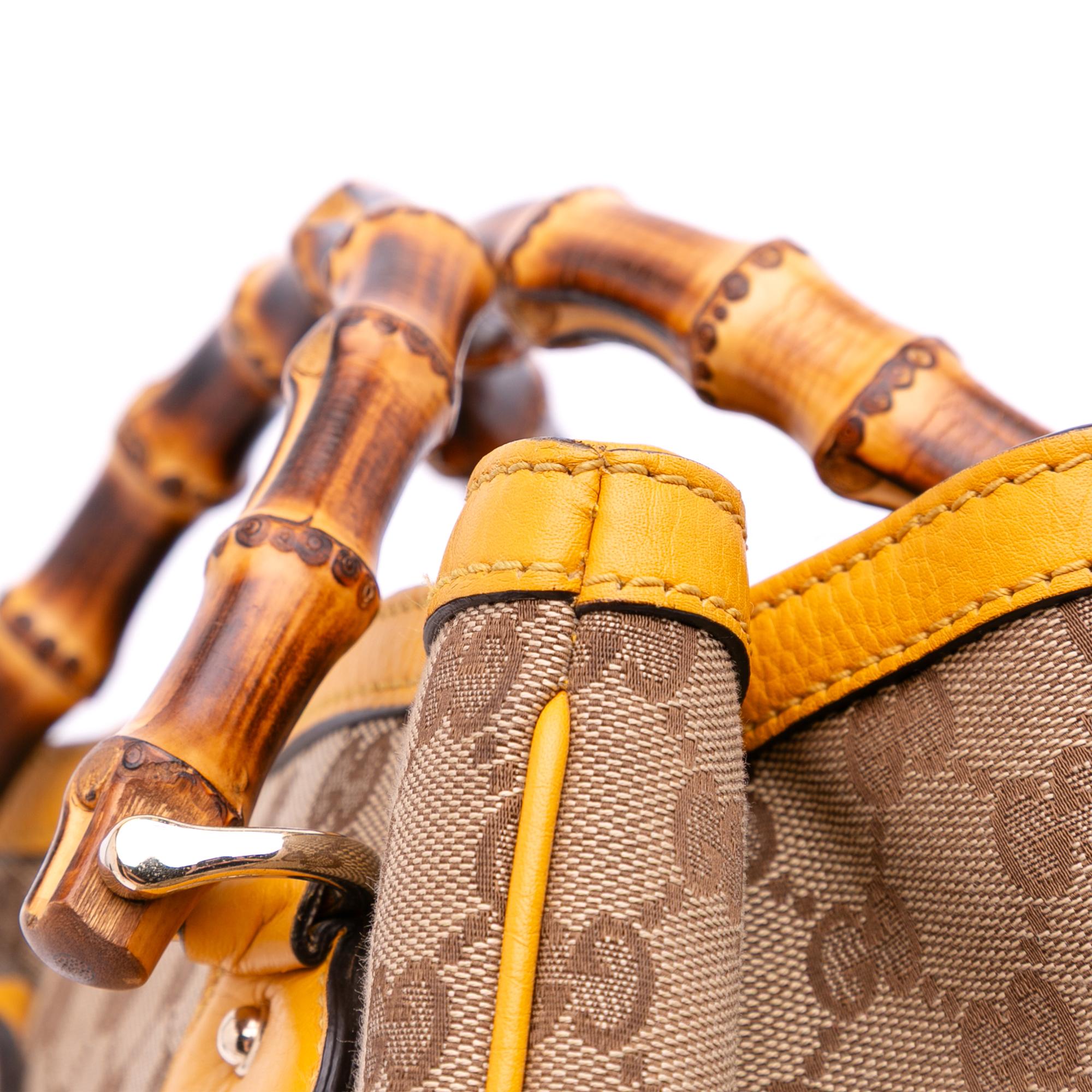 Gucci Small GG Canvas Diana Bamboo Top Handle Tote