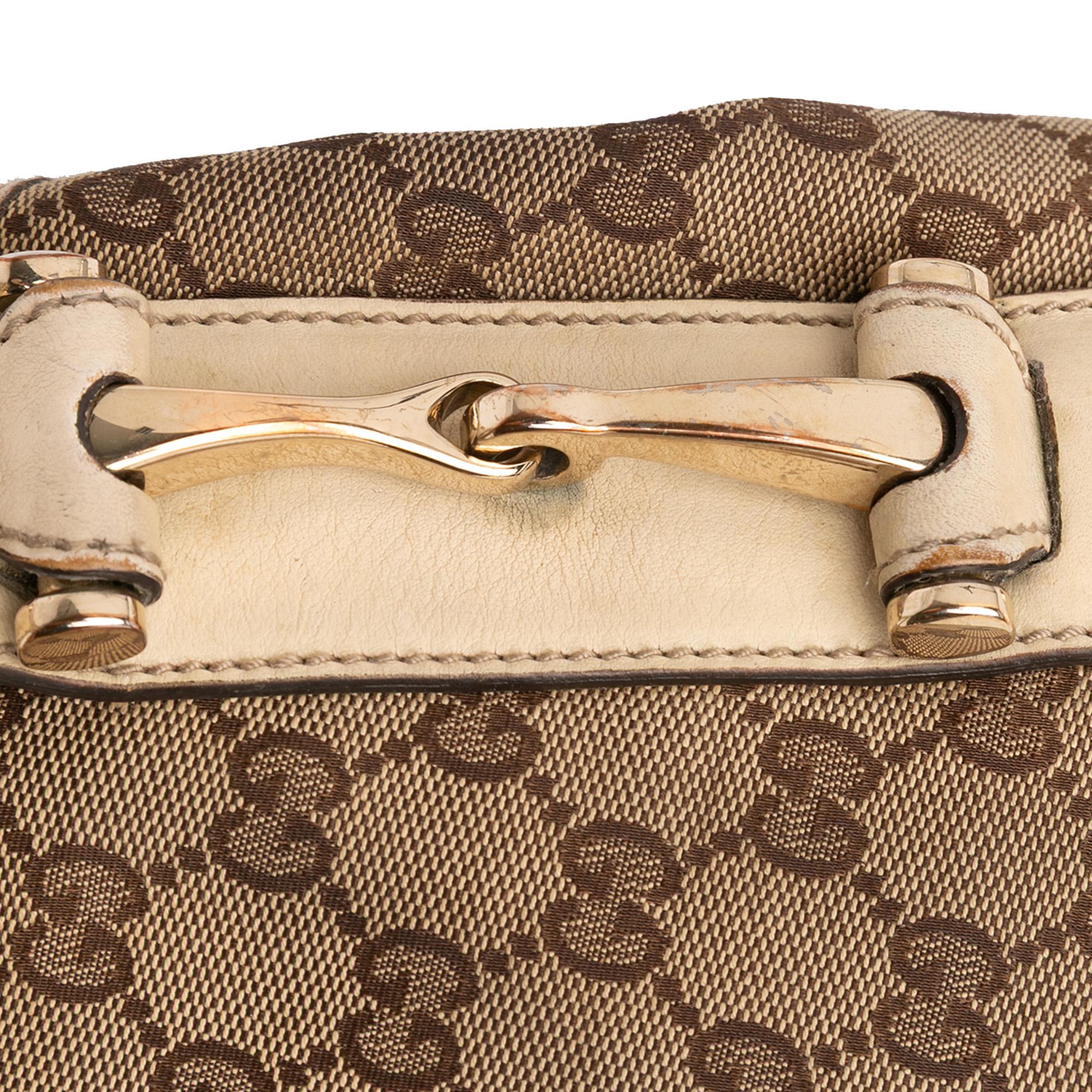 Gucci Small GG Canvas Horsebit Pelham Shoulder Bag