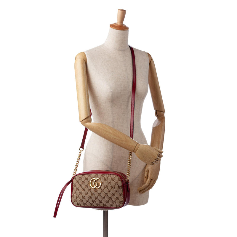 Gucci Small GG Canvas Marmont Crossbody bag (SHG-Sga3D4)