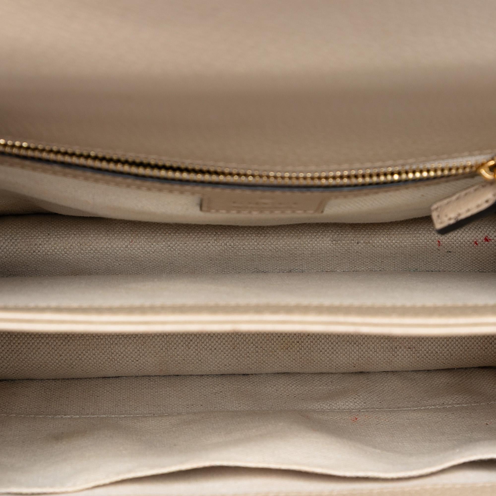 Gucci Small GG Canvas Web Ophidia Top Handle Flap