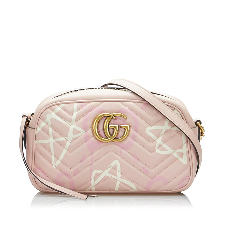 Gucci Small GG Marmont Ghost Crossbody Bag SHG tkRzOm LuxeDH