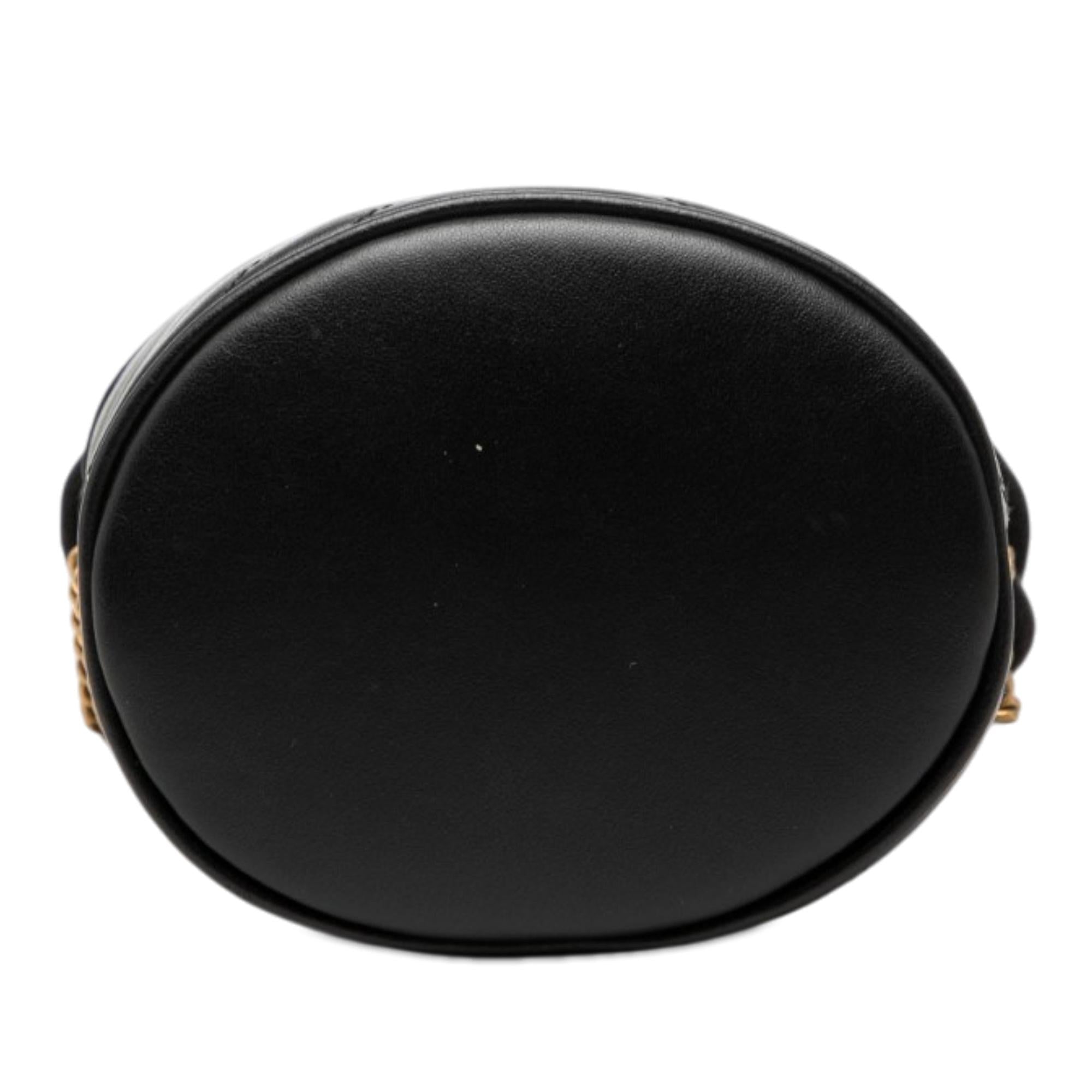 Gucci Small GG Marmont Leather Matelasse Bucket Bag