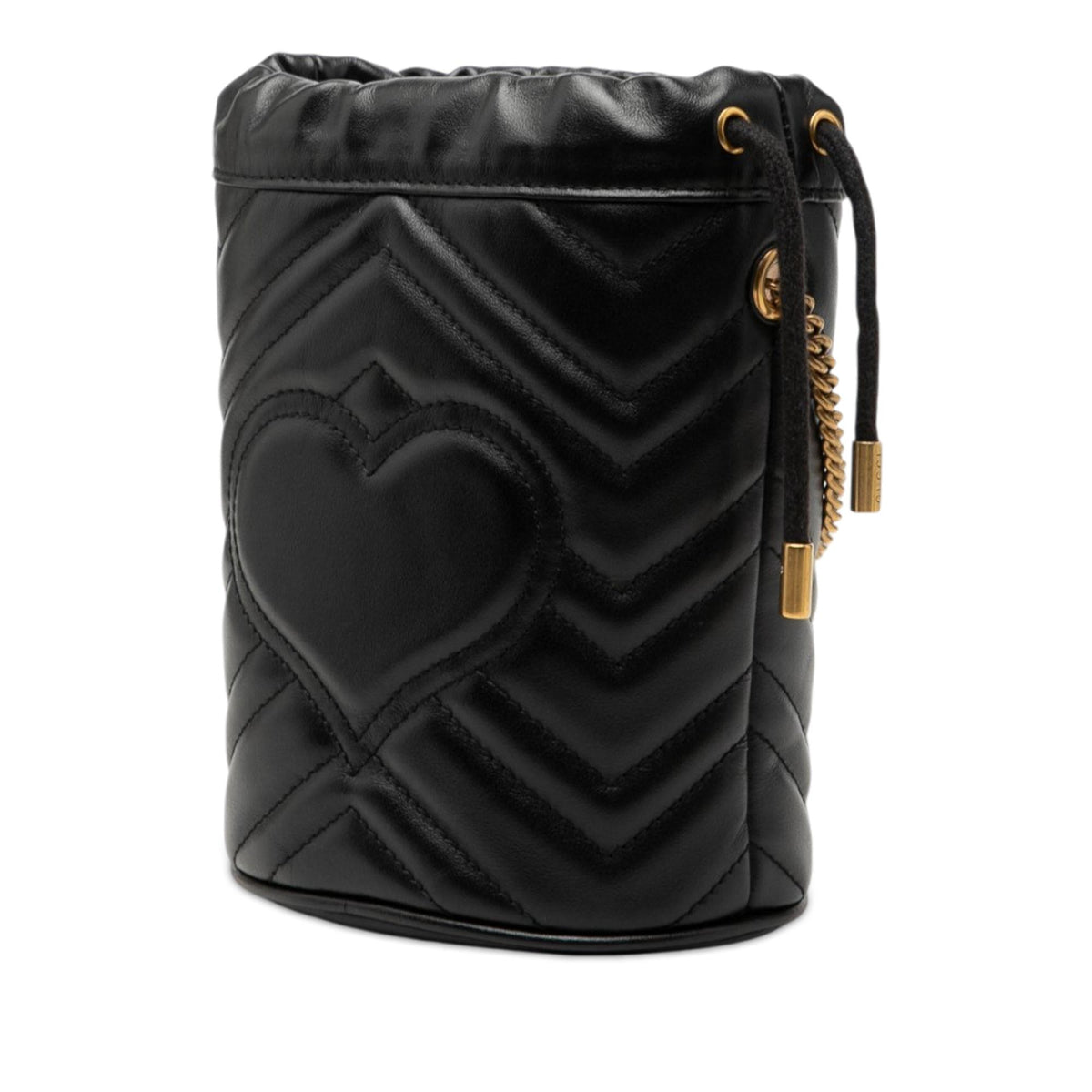 Gucci Small GG Marmont Leather Matelasse Bucket Bag