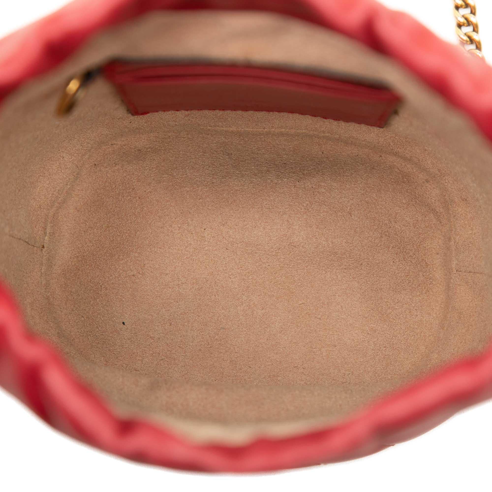 Gucci Small GG Marmont Matelasse Calfskin Bucket Bag
