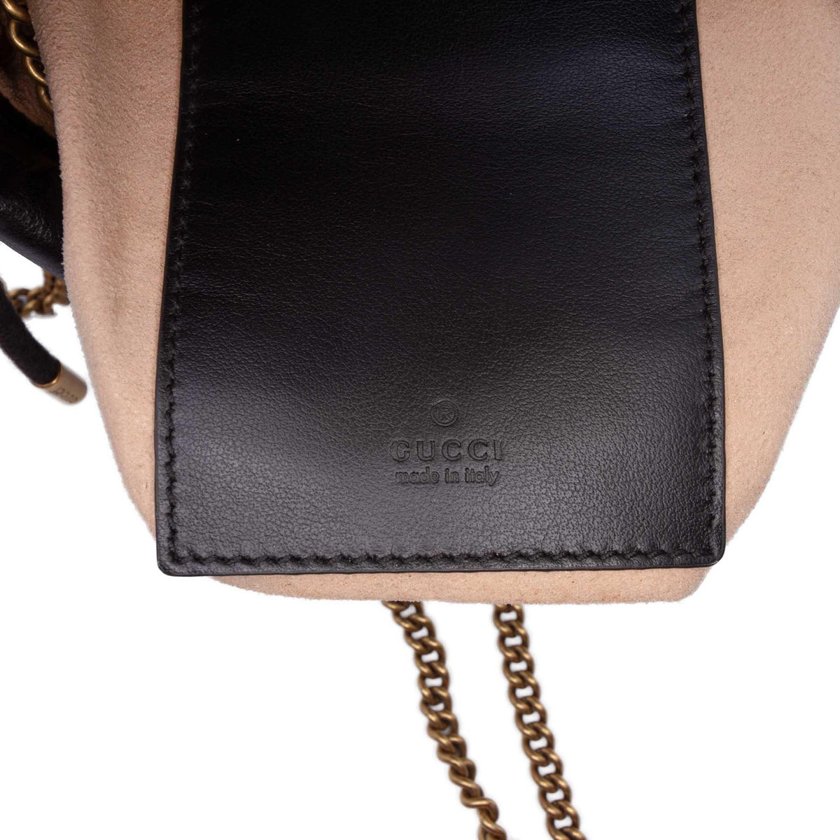 Gucci Small GG Marmont Matelasse Calfskin Bucket Bag