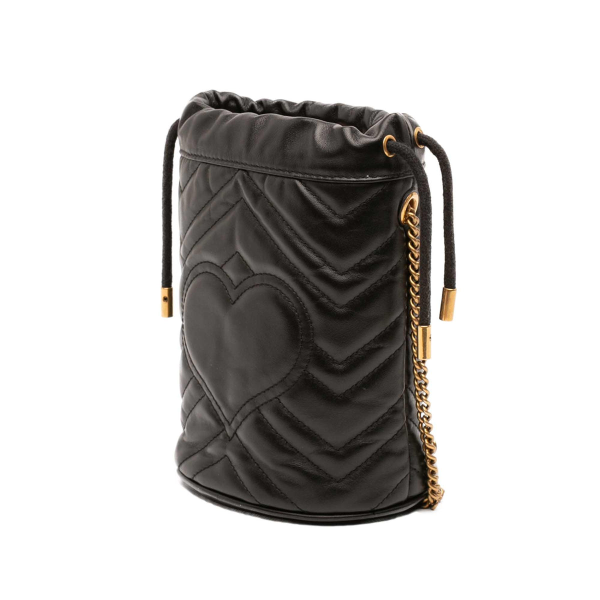 Gucci Small GG Marmont Matelasse Calfskin Bucket Bag