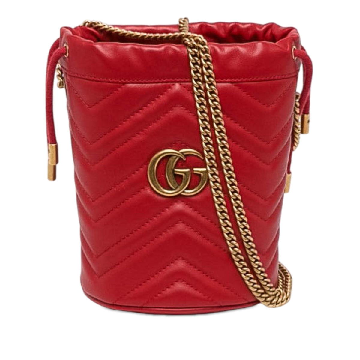 Gucci Small GG Marmont Matelasse Calfskin Bucket Bag