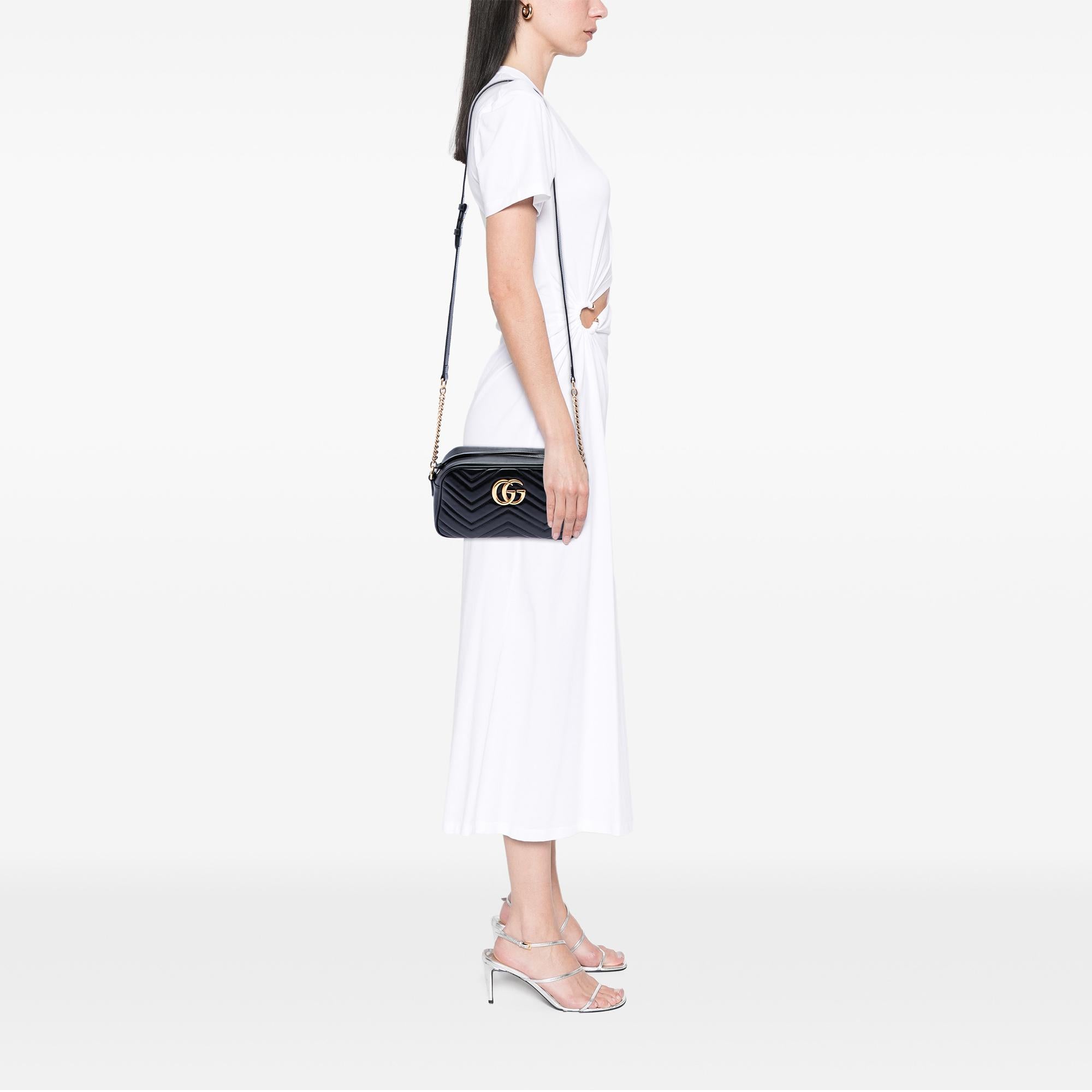 Gucci Small GG Marmont Matelasse Calfskin Crossbody