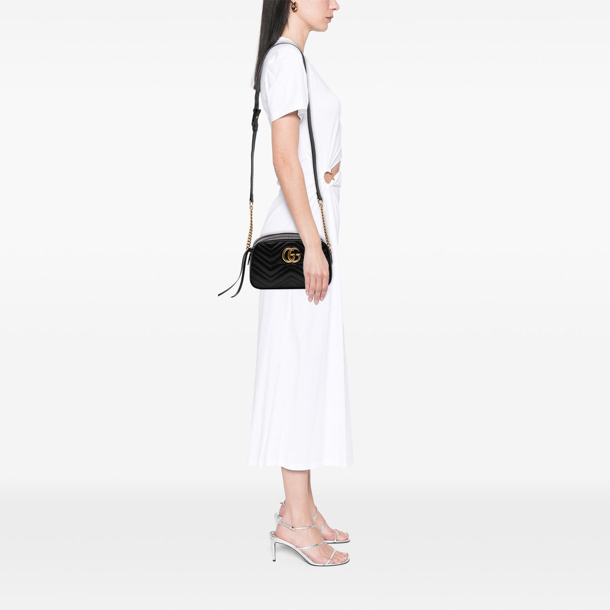 Gucci Small GG Marmont Matelasse Calfskin Crossbody